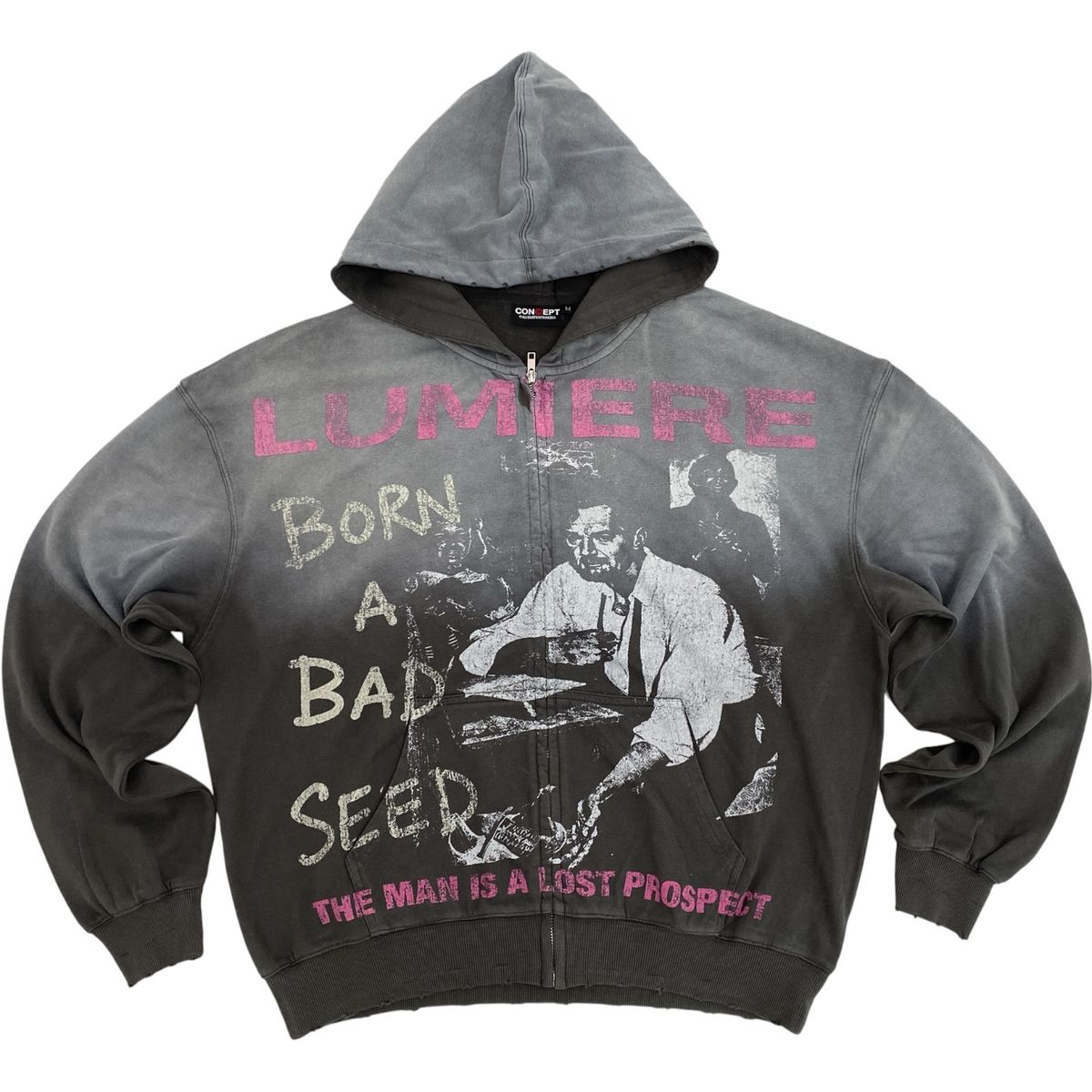 "Bad Seed" Zip Up - Grey W