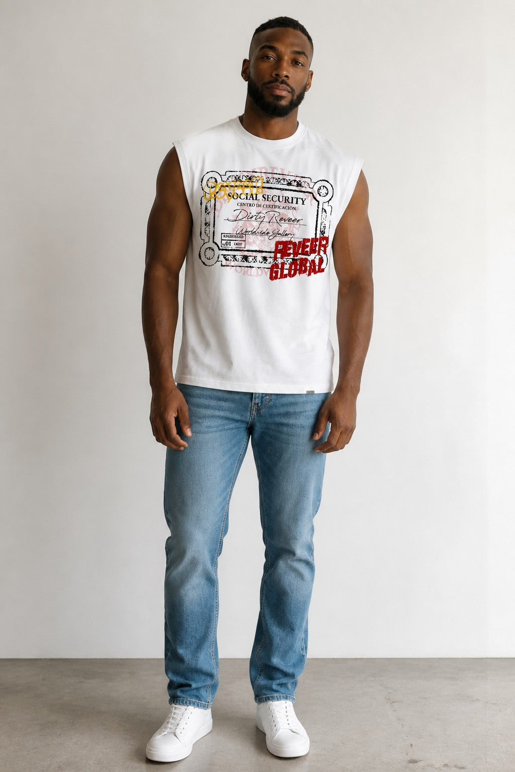 Reveer - SOCIAL SECURITY Cut-Off Graphic Tee
