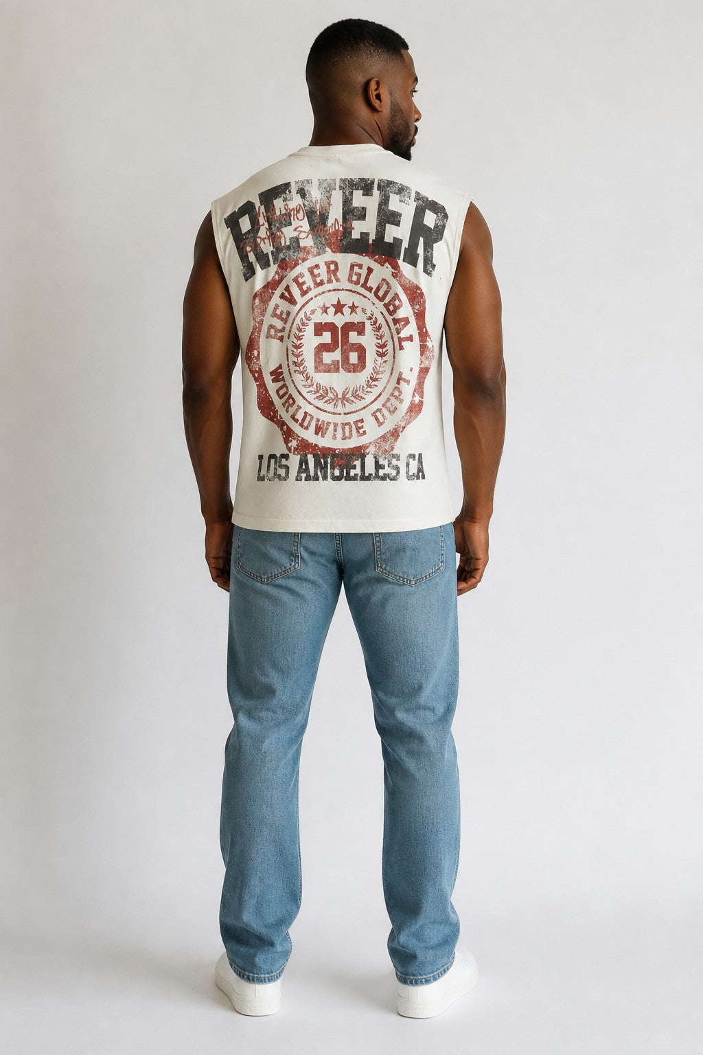 Reveer - STARS Cut-Off Graphic T-Shirt