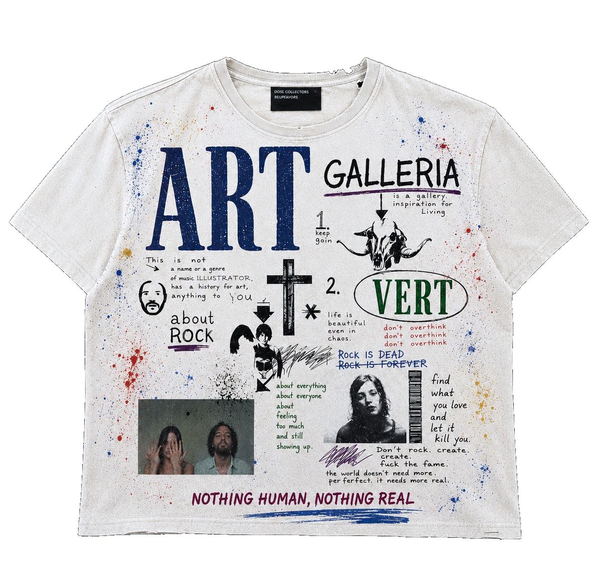 RETROVERT Art Paint Splatter Graphic T-Shirt – Off-White