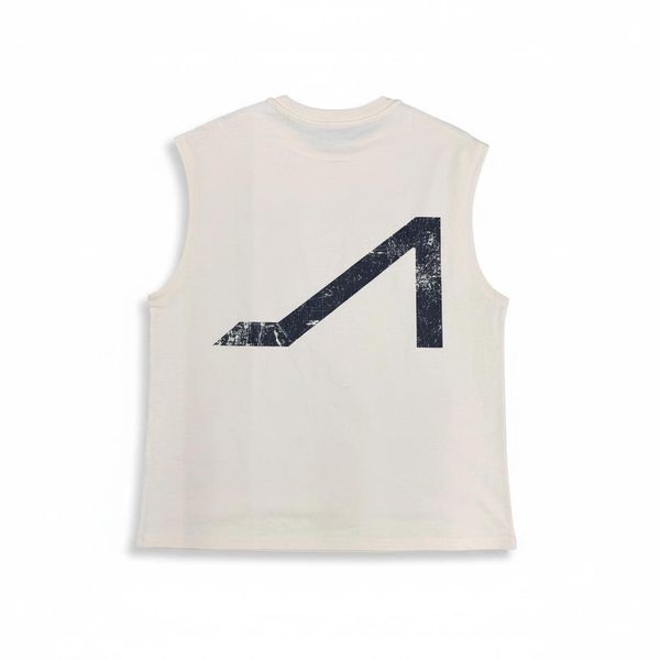 Apolinar Music Graphic T-Shirt - Sleeveless Cream