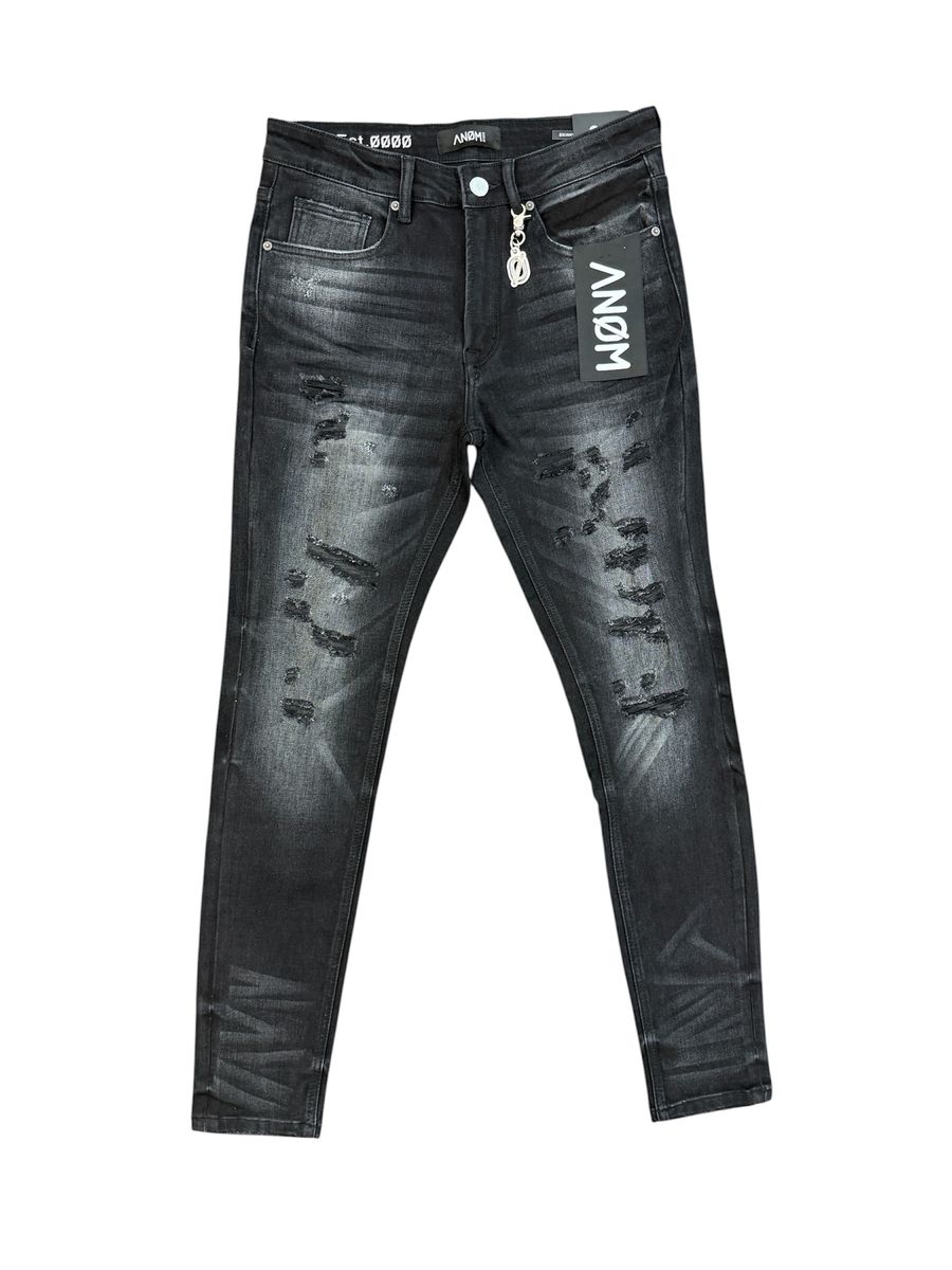 ANOM DENIM Granite Skinny Jeans – Black Wash