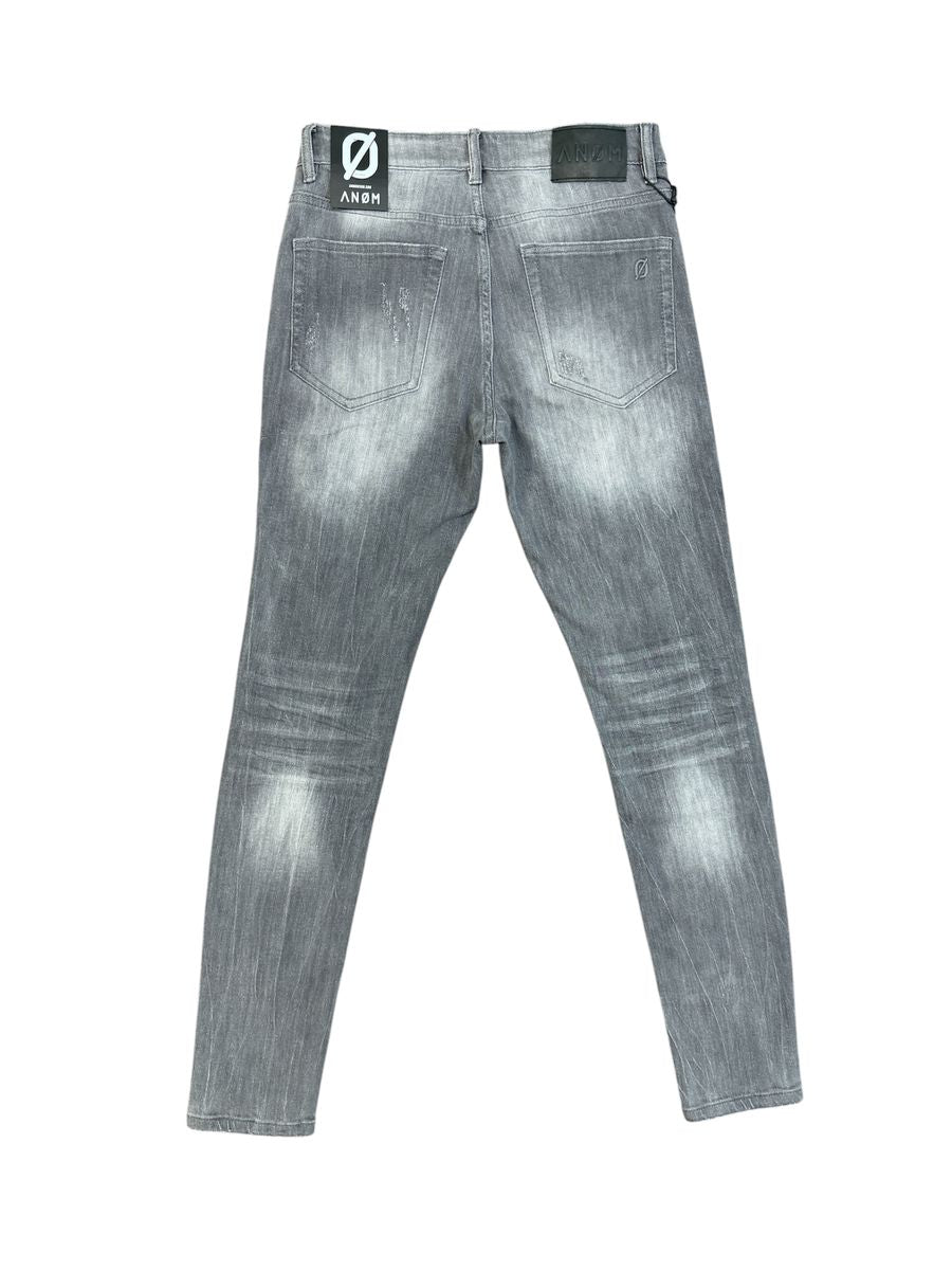 ANOM DENIM Avenue Skinny Jeans – Light Gray Wash