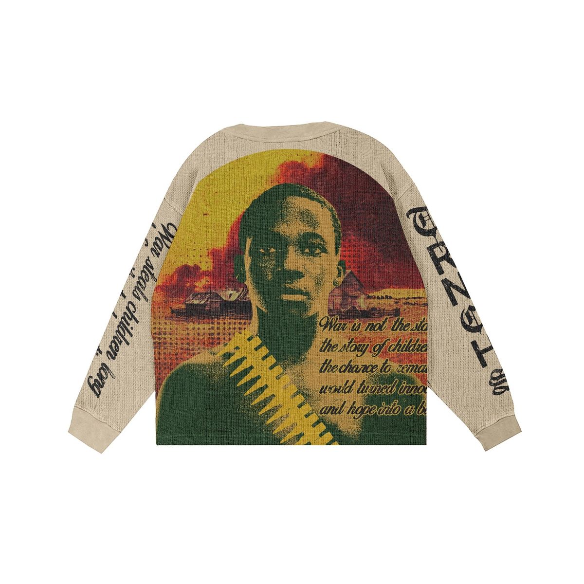 Trnchs Warrior Sweater - Graphic Khaki