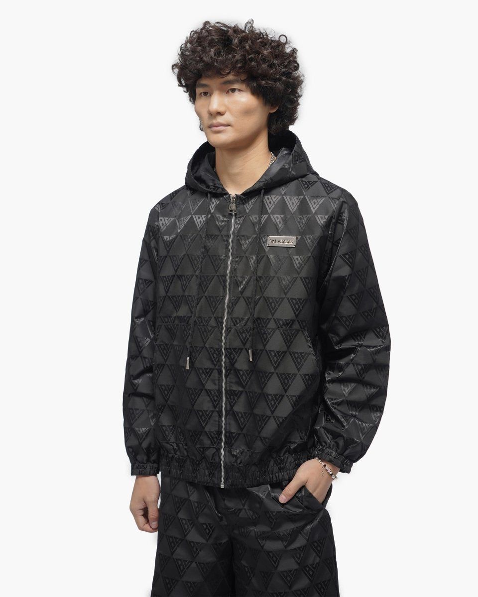 Monogram 2.0 Black Windbreaker Jacket