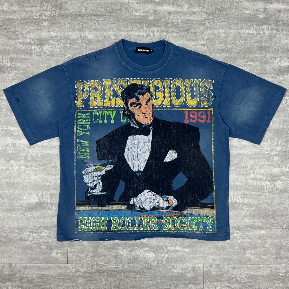 Free Prestige Denim High Rollers Tee - Navy