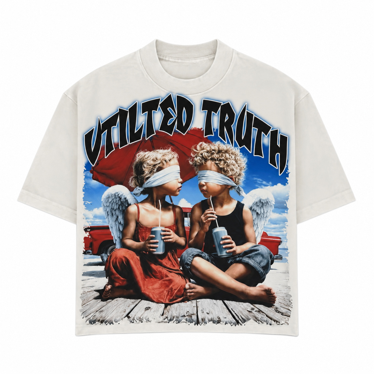 VTILTED “TRUTH” Graphic Tee – Off-White