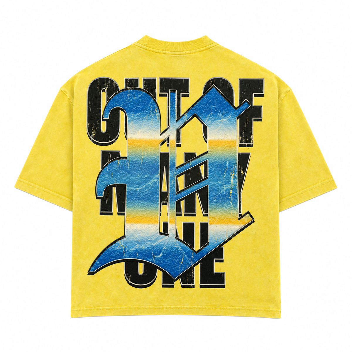 VTILTED “BEACH” Graphic Tee – Yellow