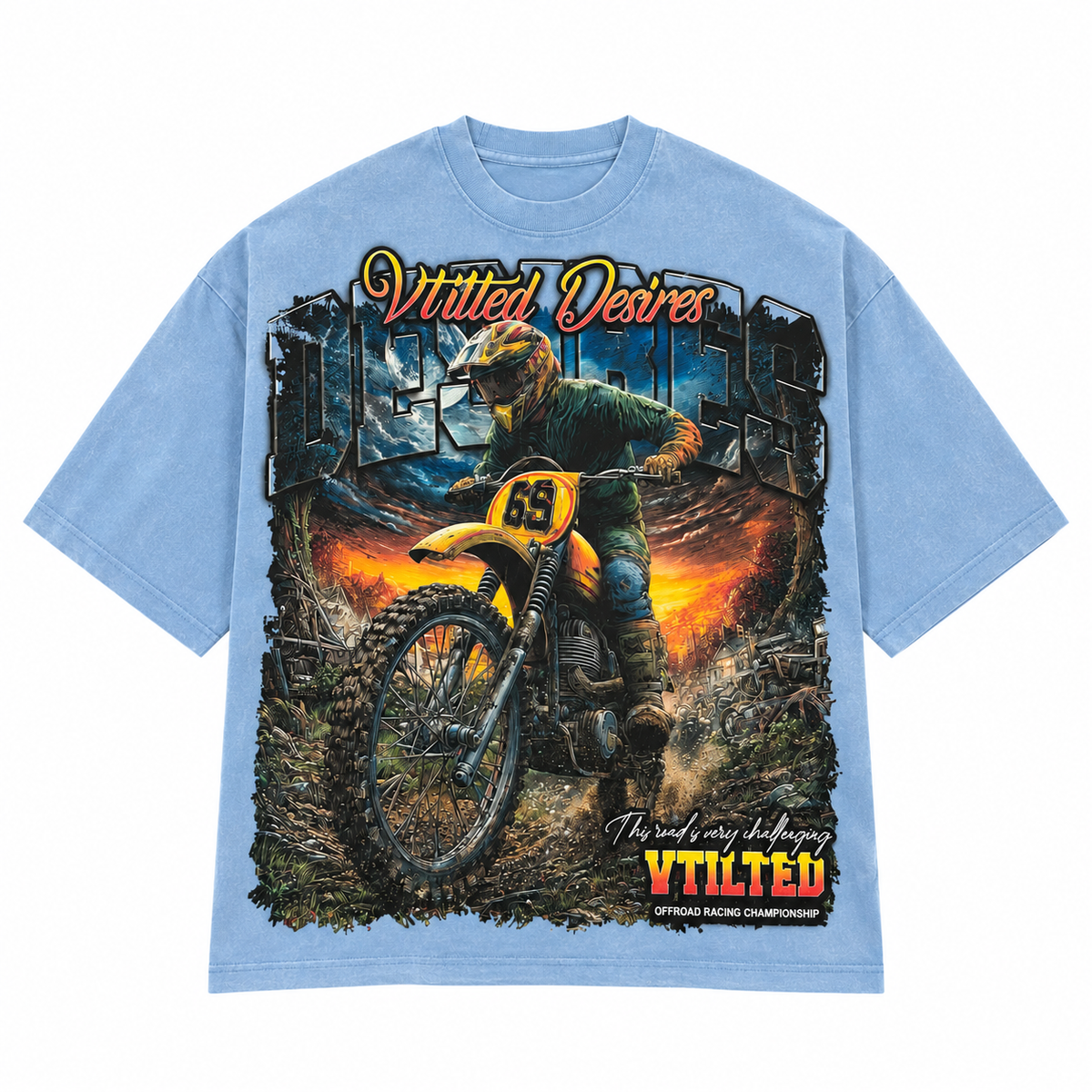 Vtilted “Off-Road” Tee – Light Blue