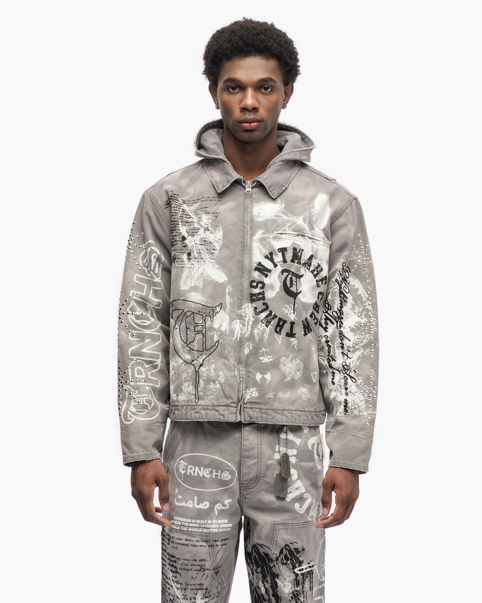 Shadow Rebellion Vintage Light Grey Hoodie