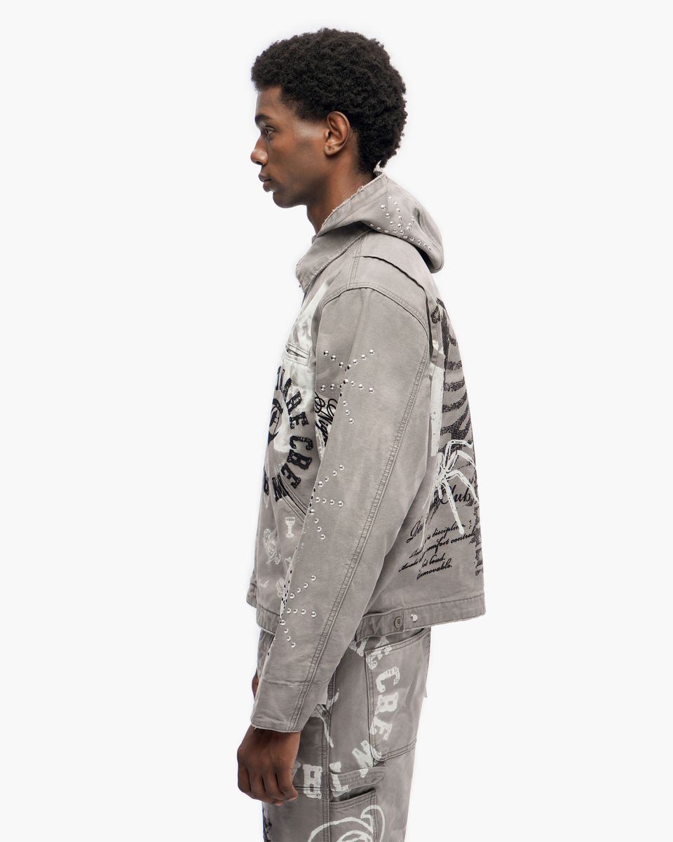 Shadow Rebellion Vintage Light Grey Hoodie