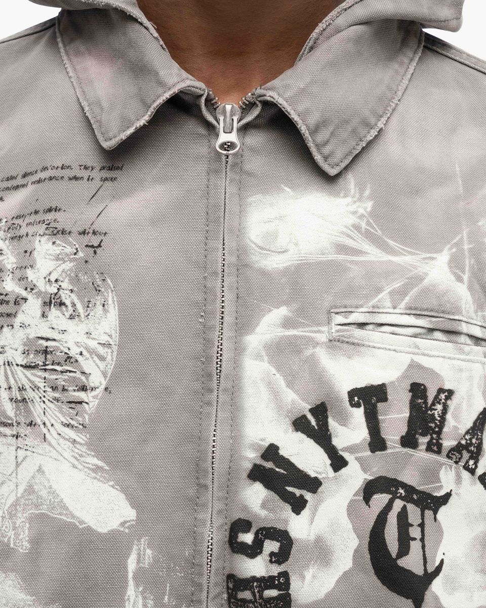 Shadow Rebellion Vintage Light Grey Hoodie