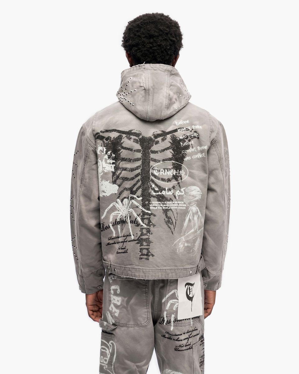 Shadow Rebellion Vintage Light Grey Hoodie