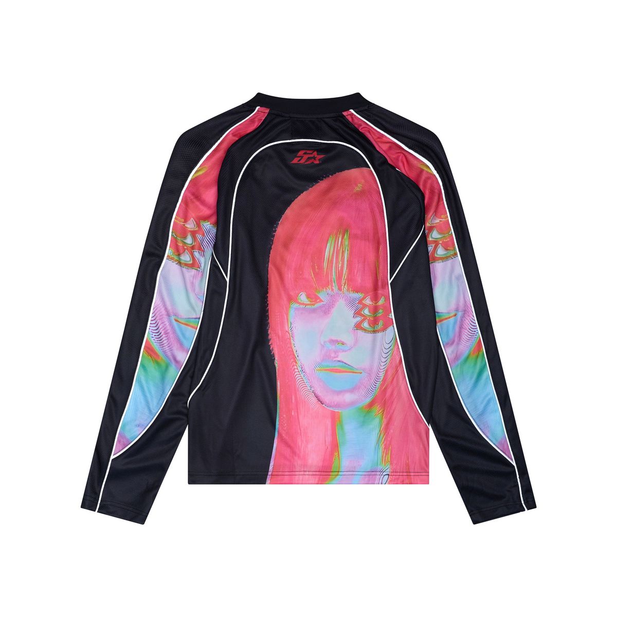Sanity Y2K Graphic Long-Sleeve Jersey – Black/Pink