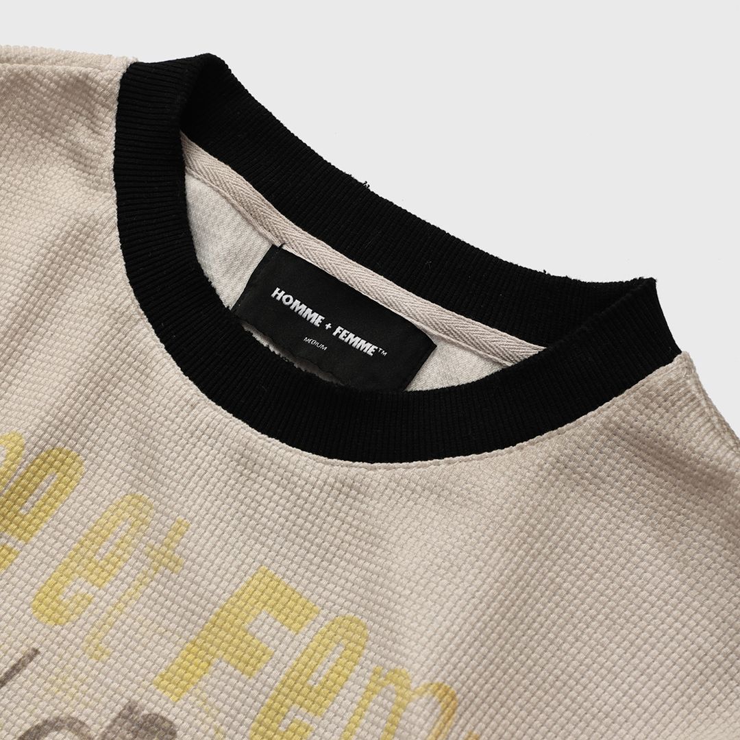 Homme+Femme 777 Maison Thermal Shirt – Cream/Black