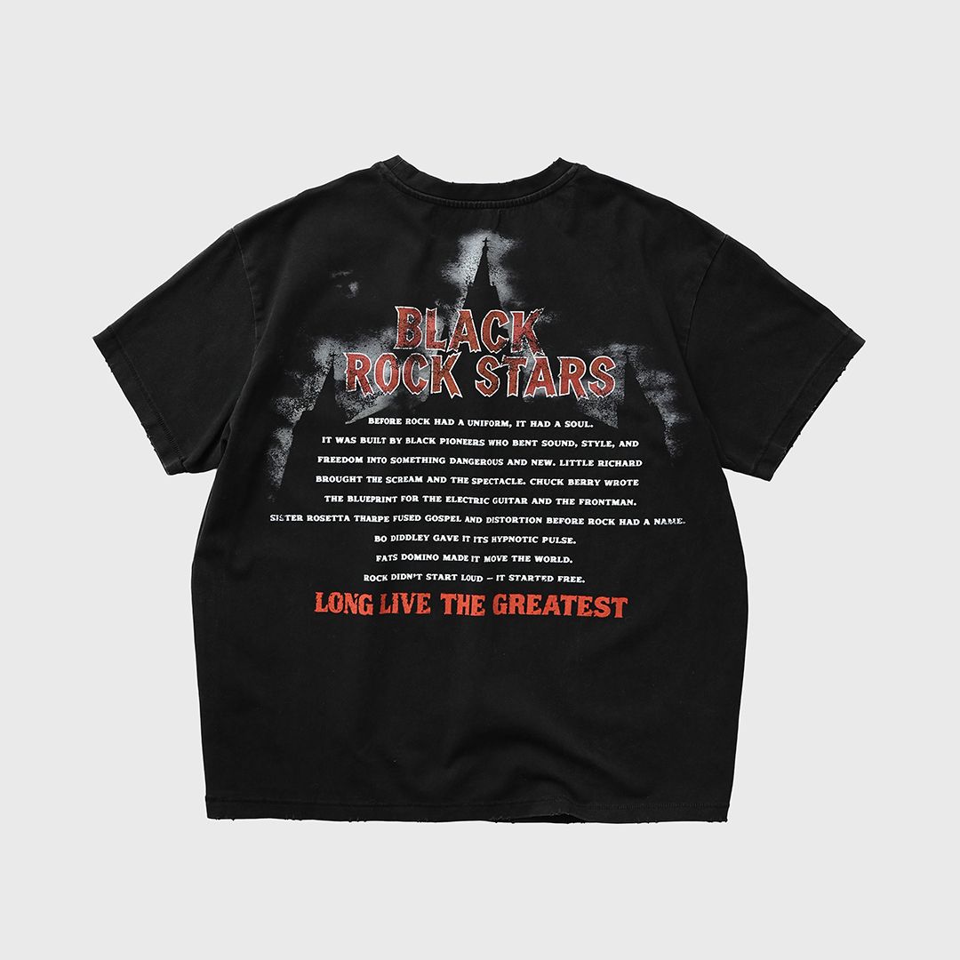 Homme+Femme The Originals Distressed Graphic Tee – Black