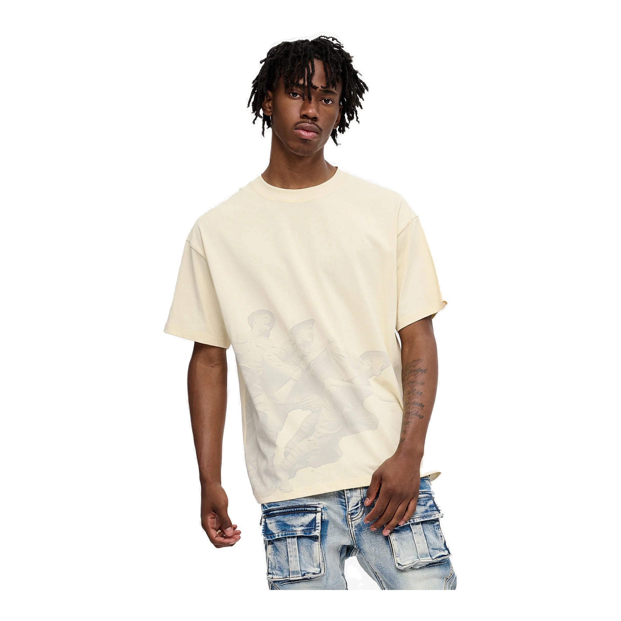 Silnt Chptrs War Cream Tee - Graphic
