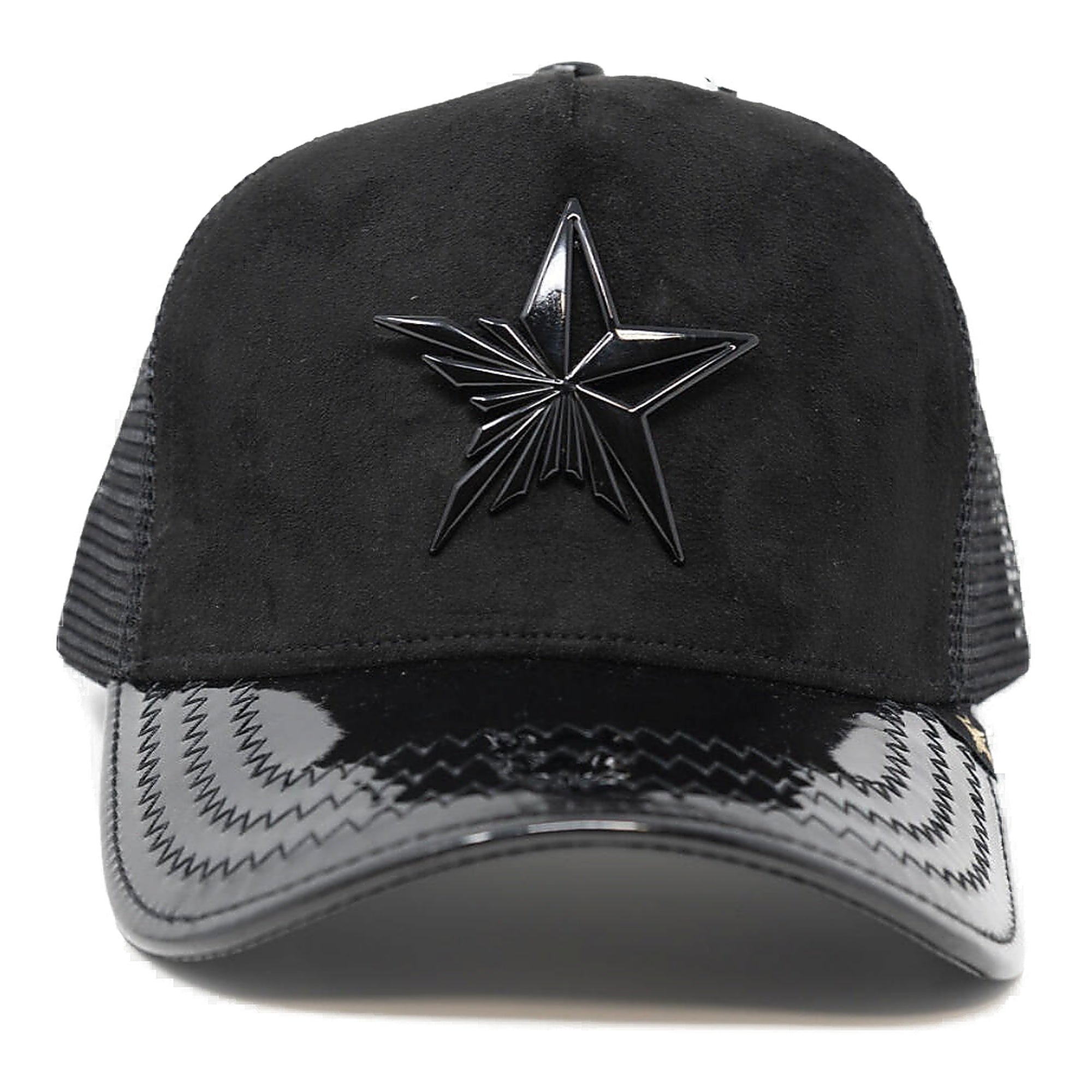 Gold Star Star Trucker Hat - Black