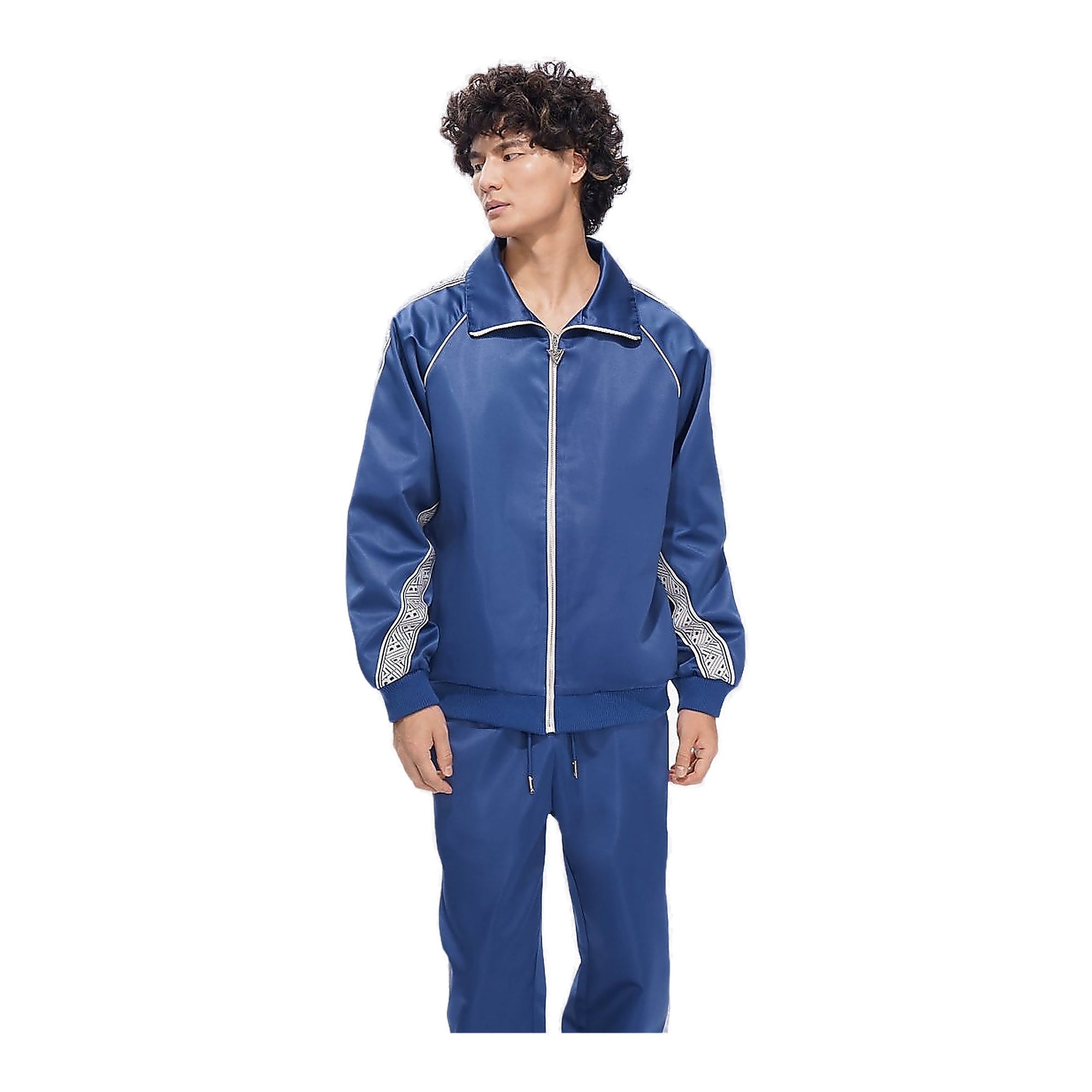 Valabasas Monaco Jacket - Side Stripe Blue