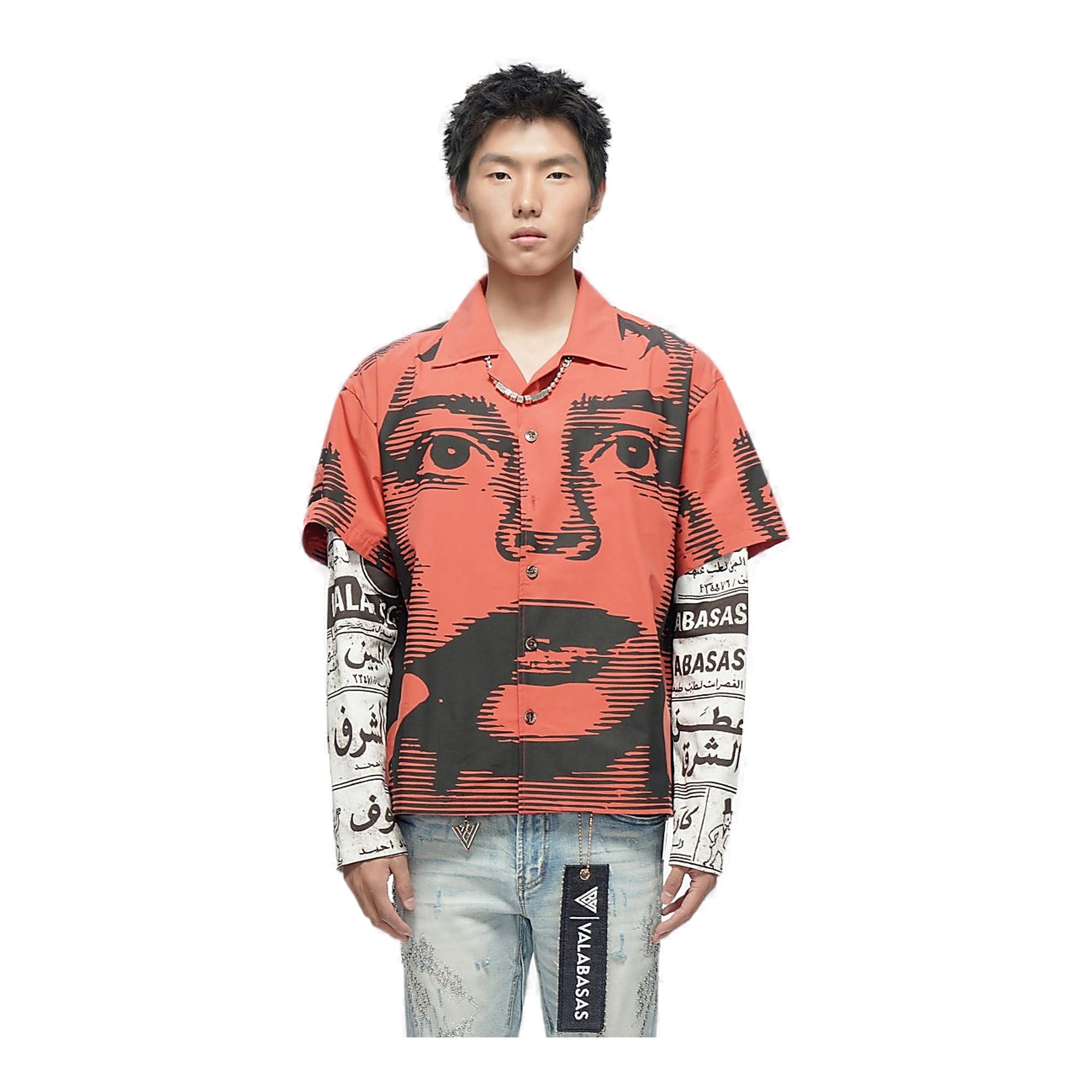 Valabasas Face Shirt - Layered Red