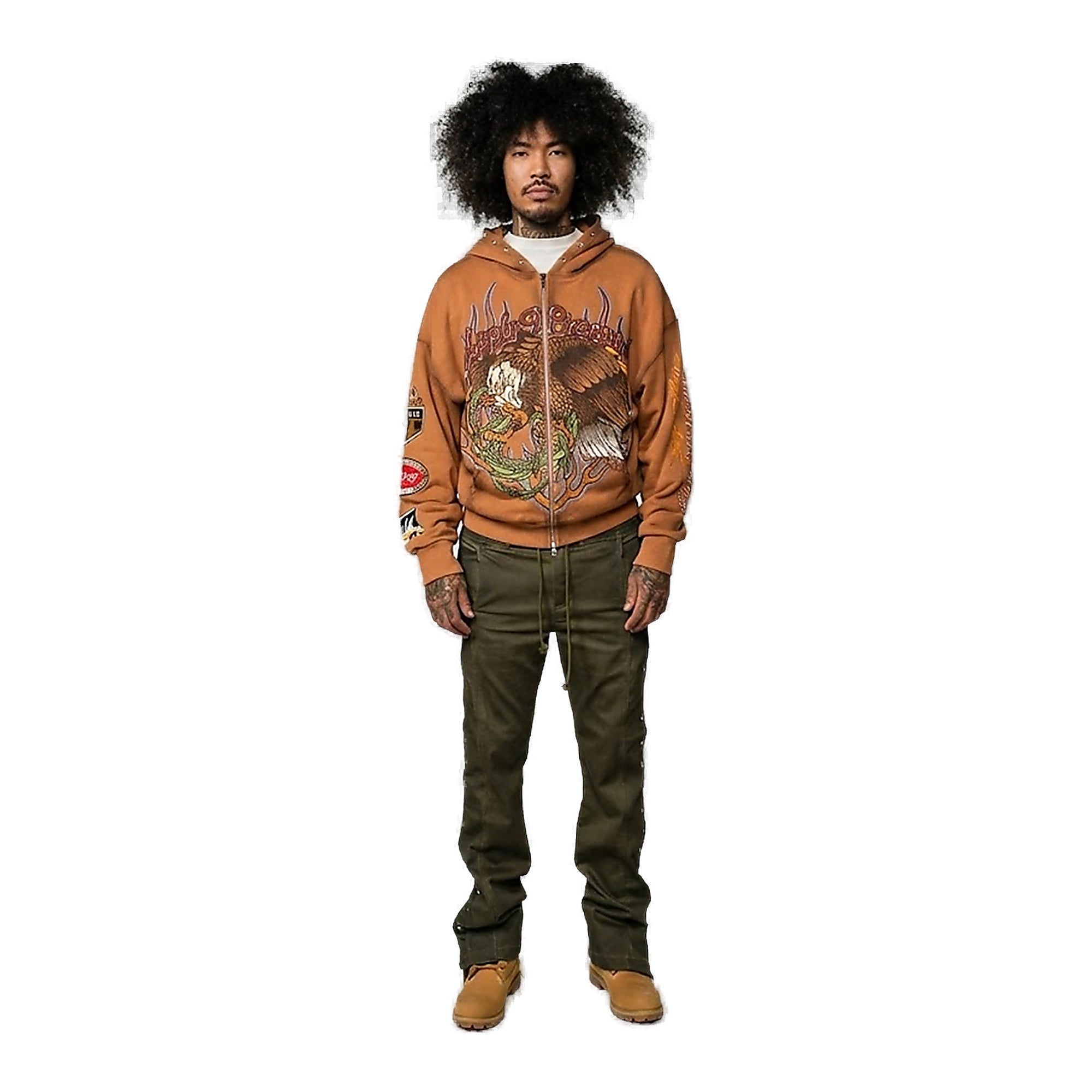 Paradise Lost No Pressure No Glory Hoodie - Brown