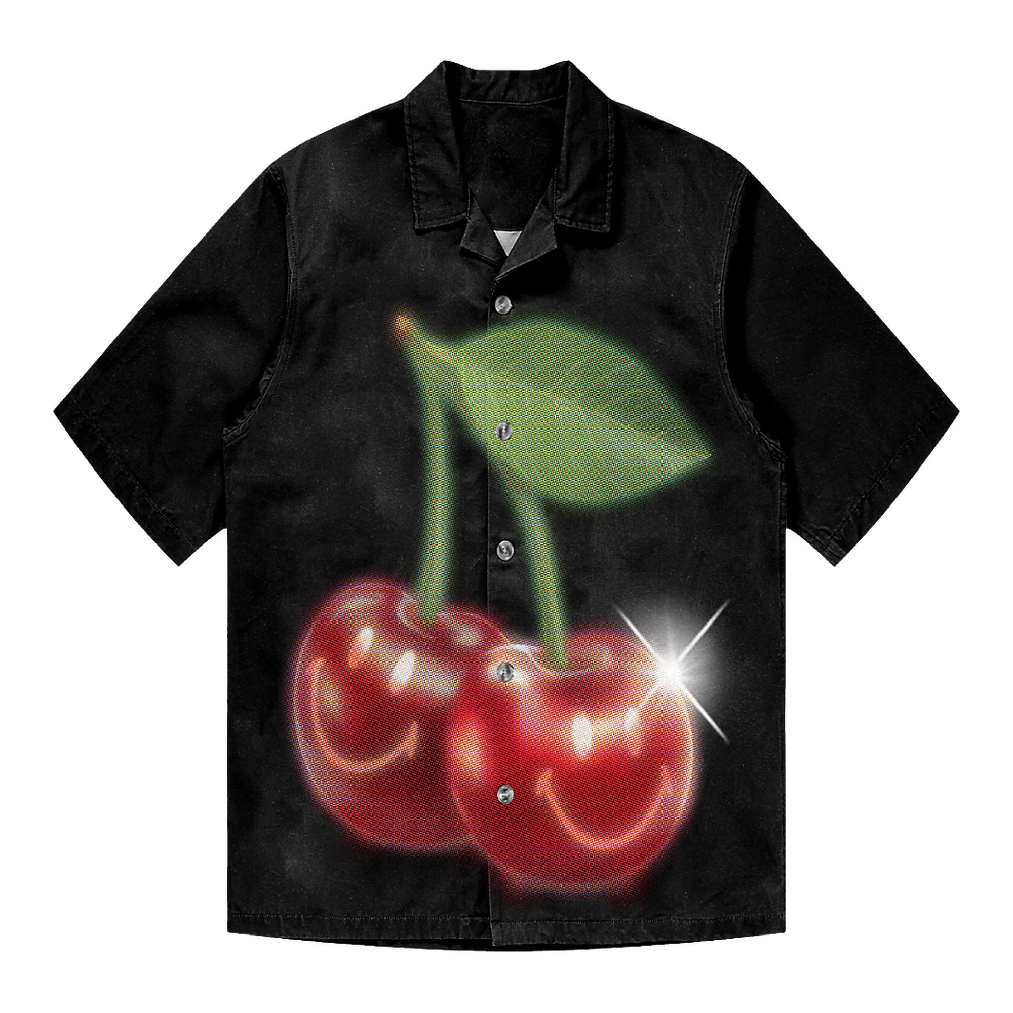 Market "Smiley Cherries Ss Button-Up" Shirt - Black