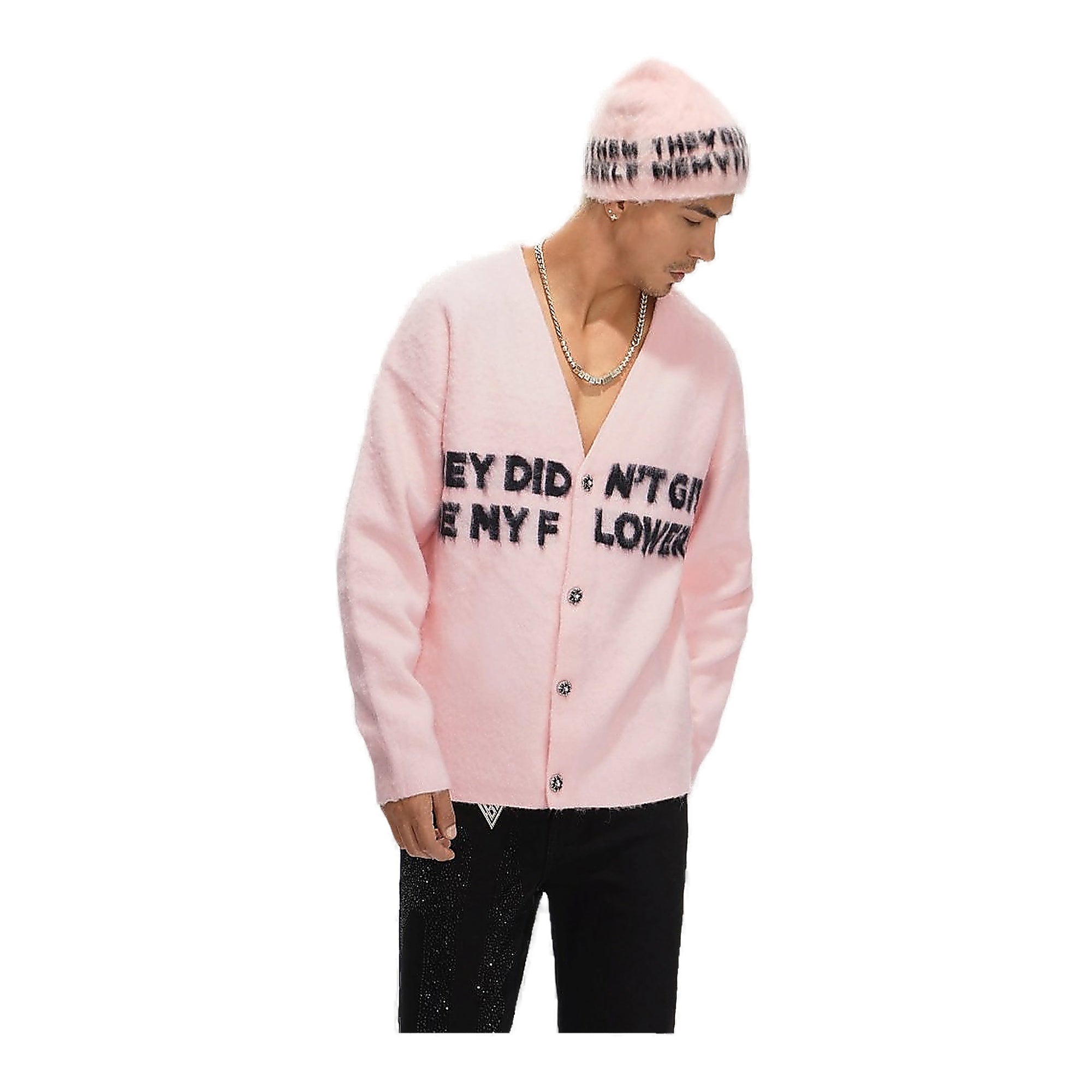 Valabasas Garden Sweater - Fuzzy Knit Pink
