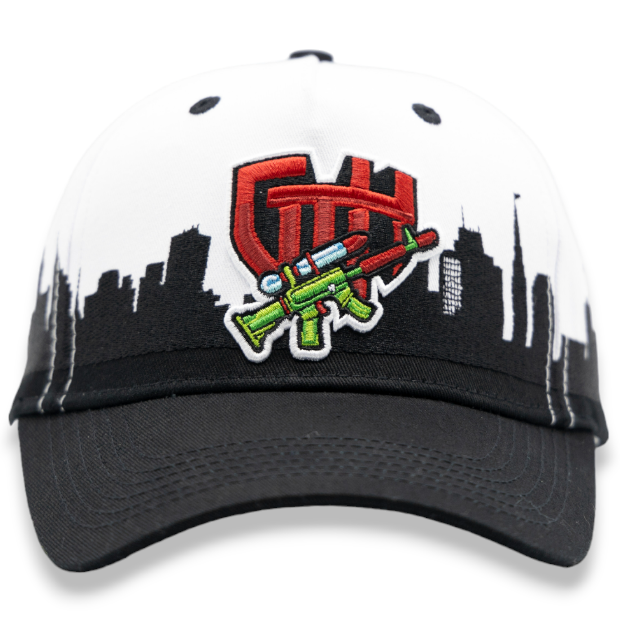 Gth Gth Memphis Skyline Snapback Hat - Embroidered Design