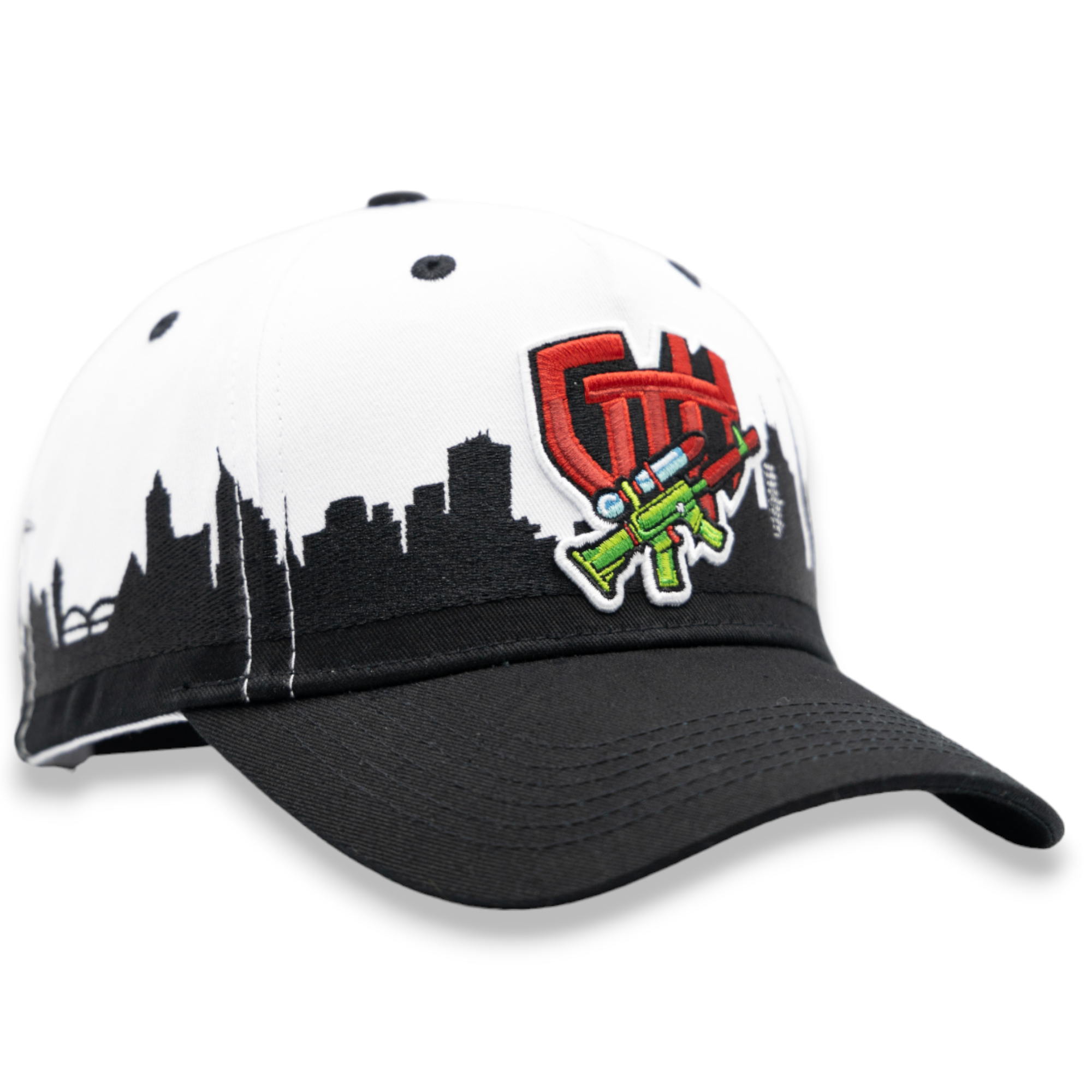 Gth Gth Memphis Skyline Snapback Hat - Embroidered Design