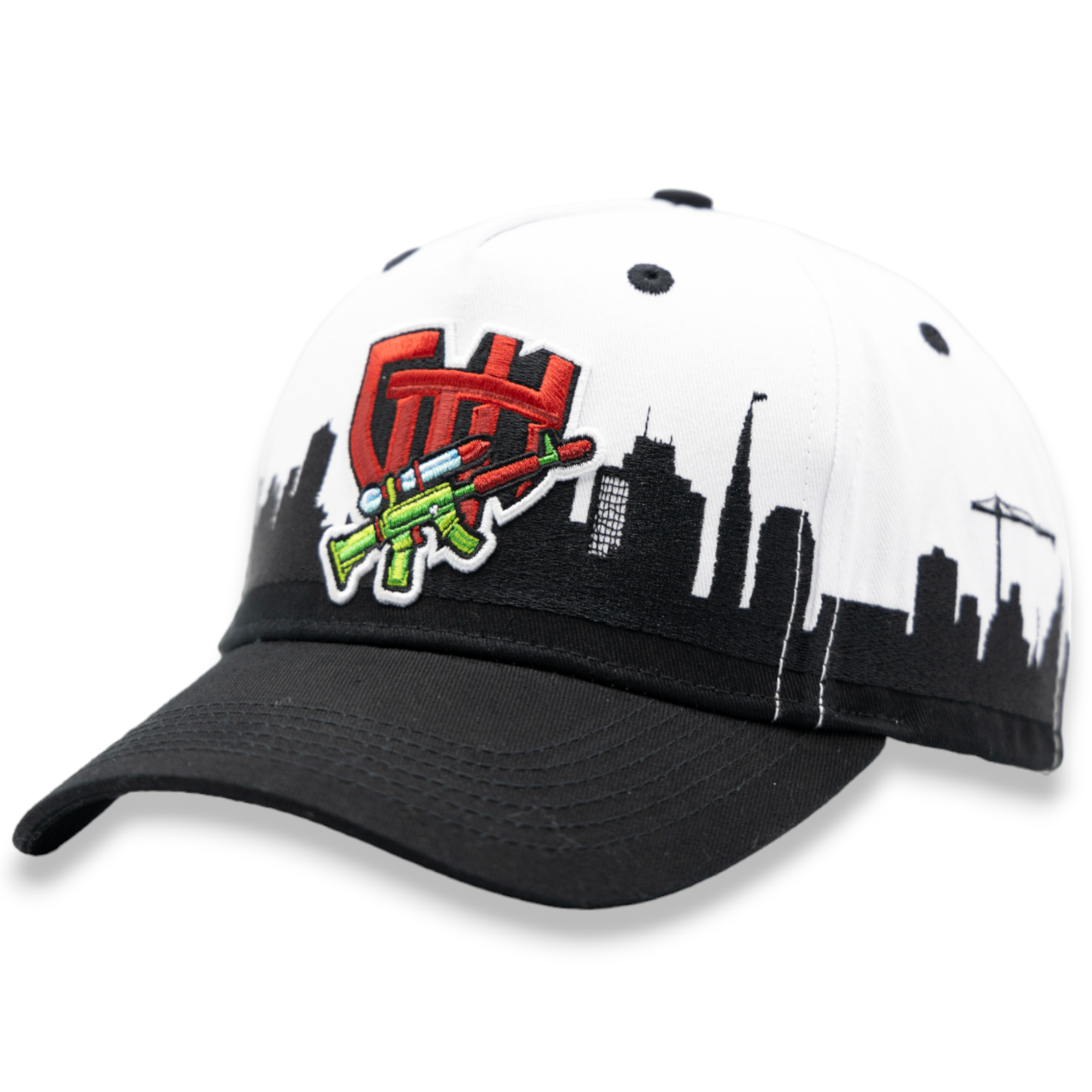 Gth Gth Memphis Skyline Snapback Hat - Embroidered Design