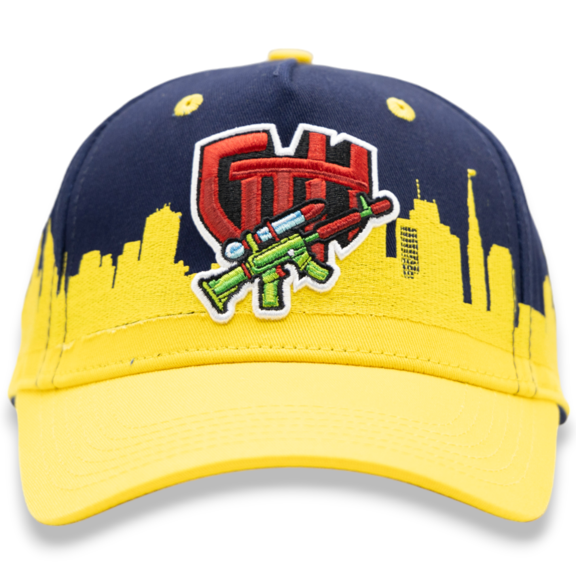 Gth Gth Memphis Skyline Snapback Hat - Embroidered Design