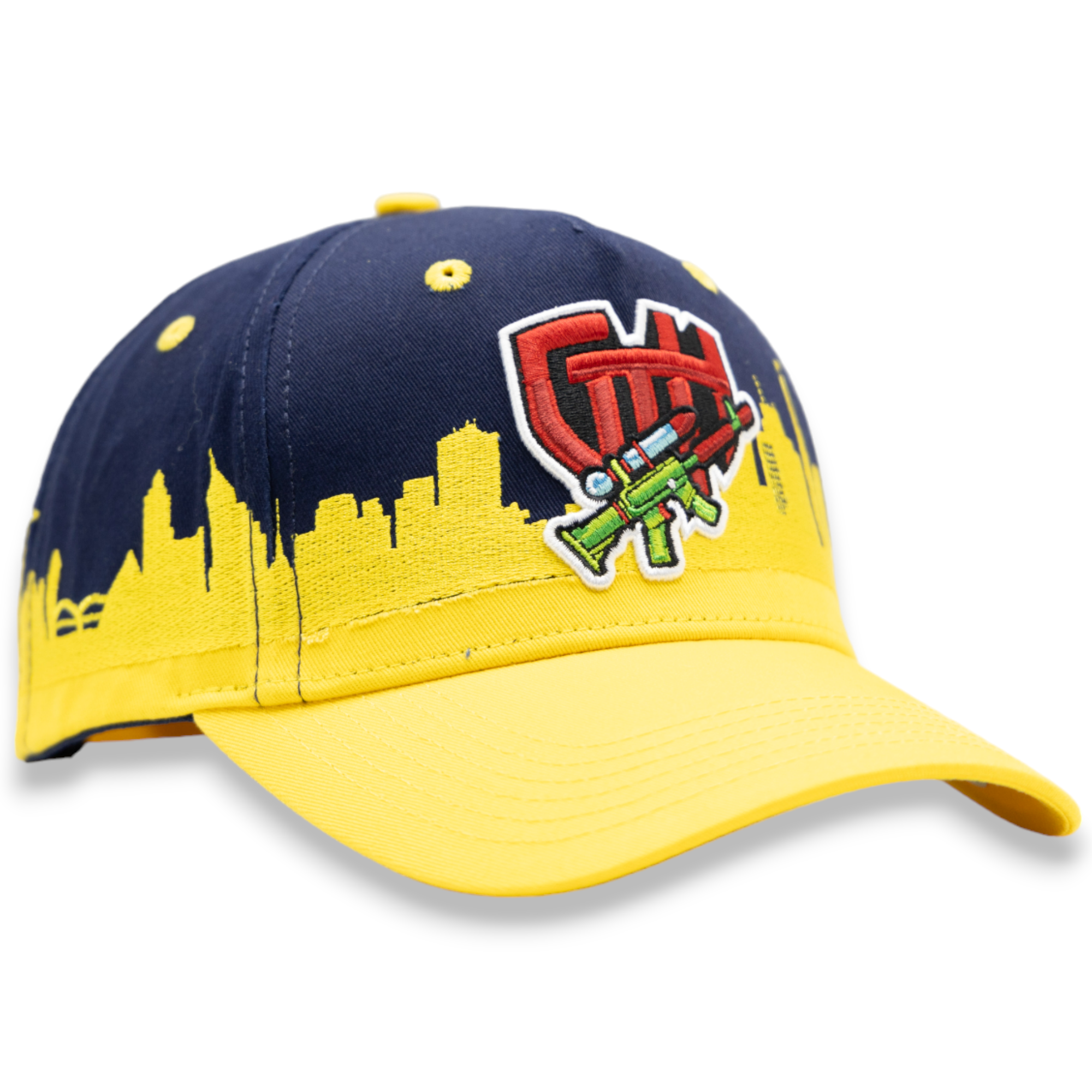Gth Gth Memphis Skyline Snapback Hat - Embroidered Design