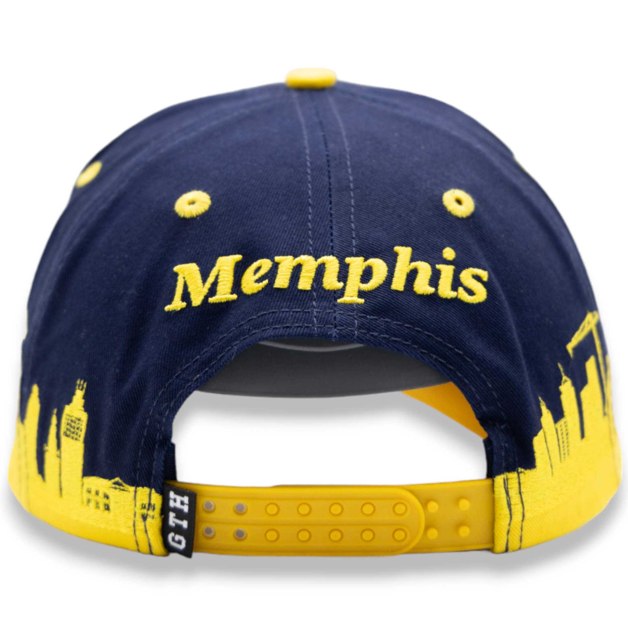 Gth Gth Memphis Skyline Snapback Hat - Embroidered Design