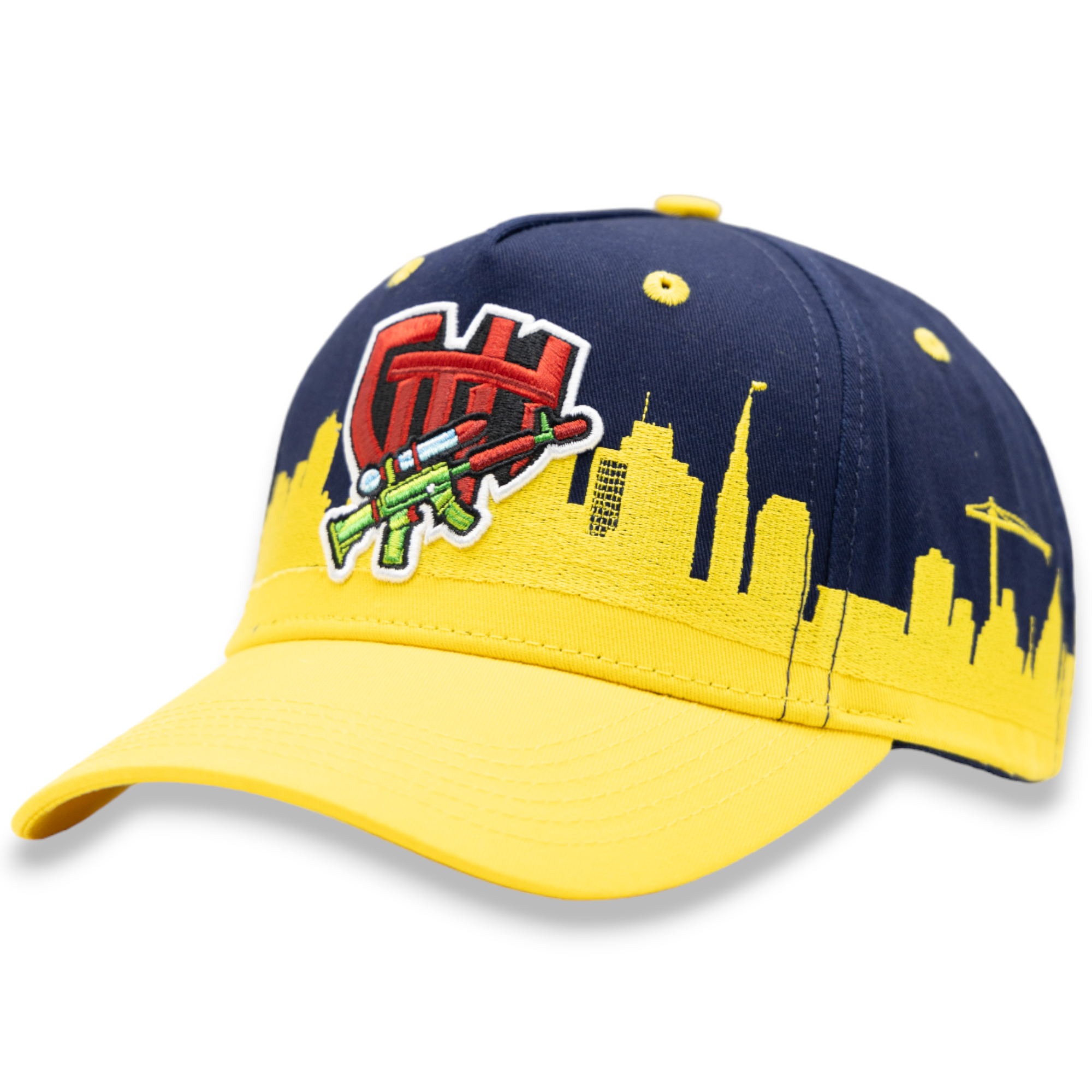 Gth Gth Memphis Skyline Snapback Hat - Embroidered Design