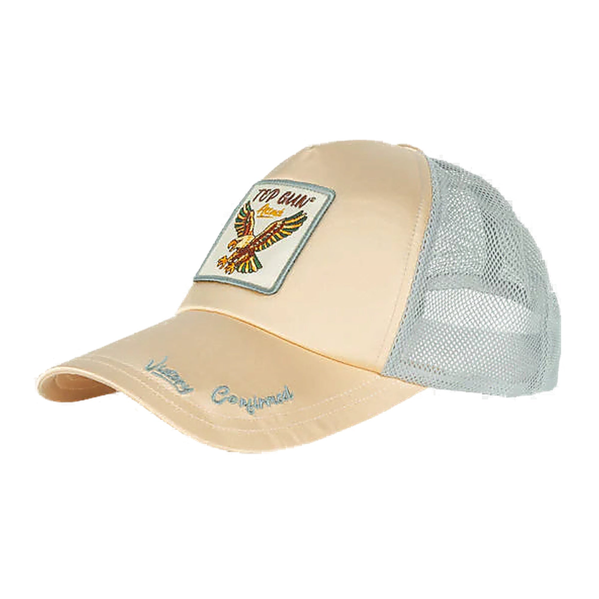 Top Gun Satin Eagle Snapback Hat - Mesh Back
