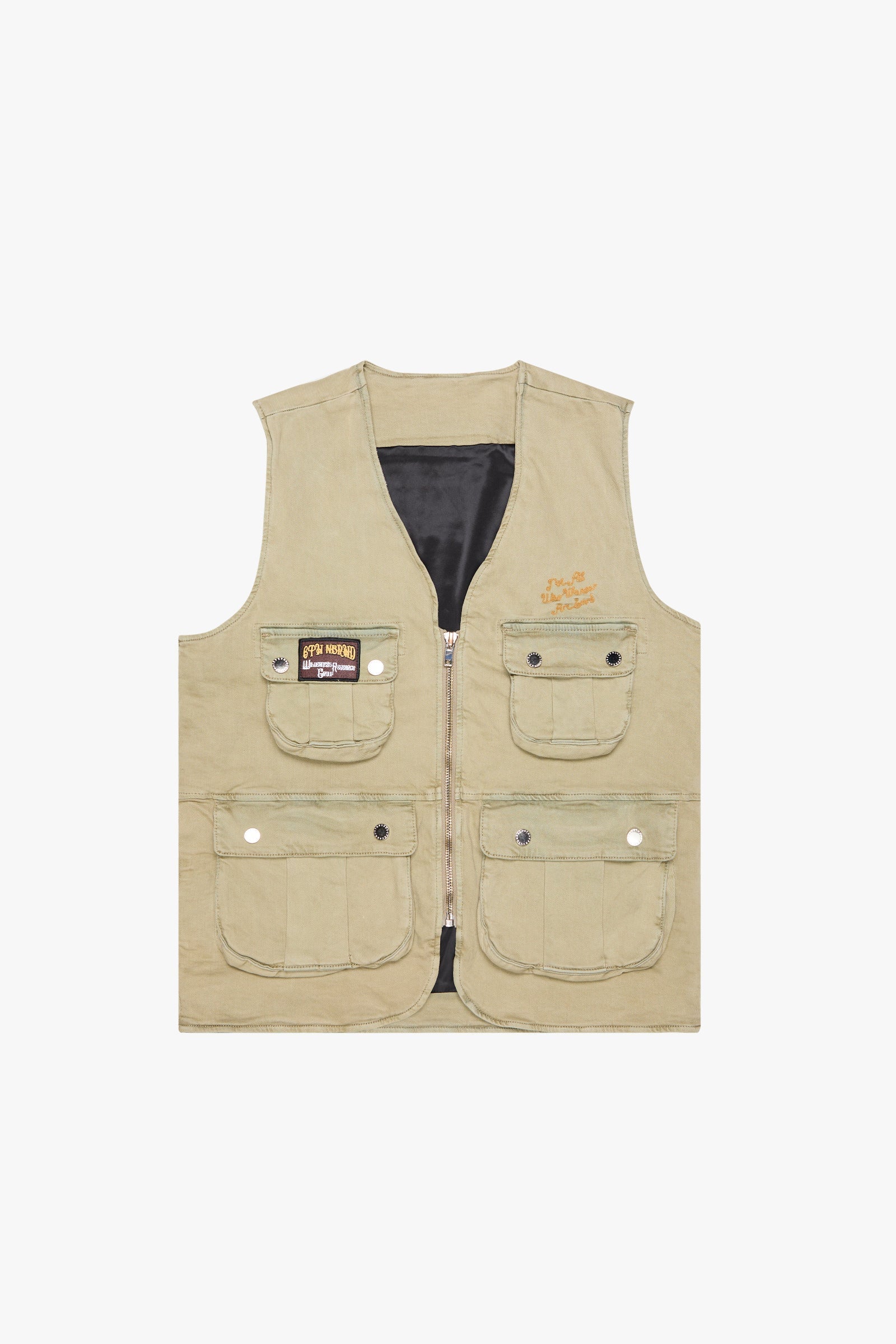6th Nbrhd Embroidered Vest - Cargo