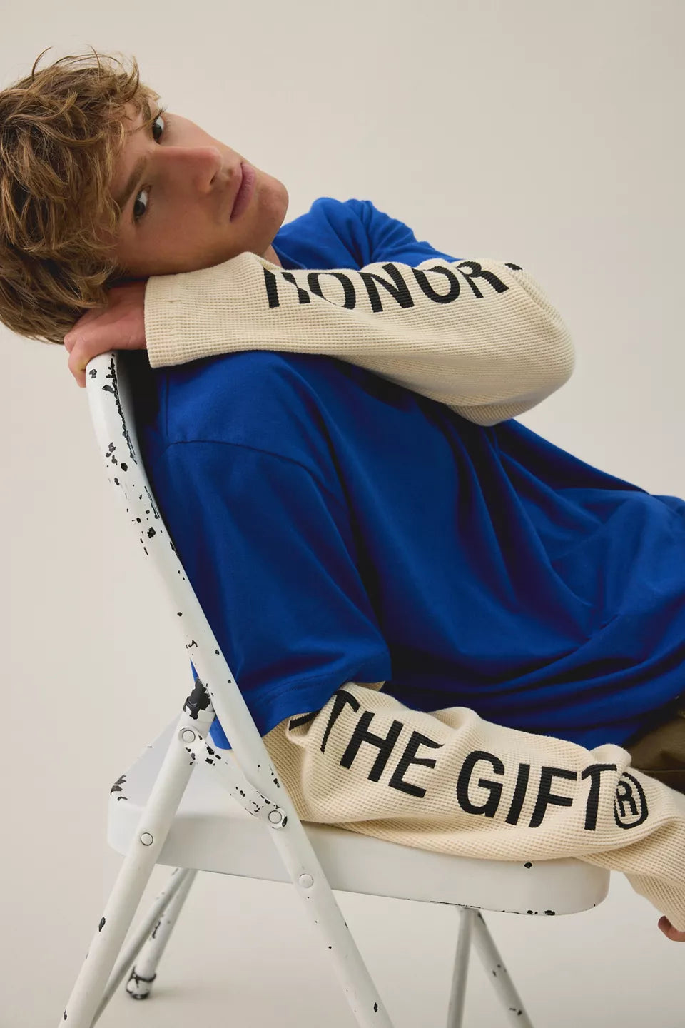 Honor Double Sleeve Tee - Royal Blue