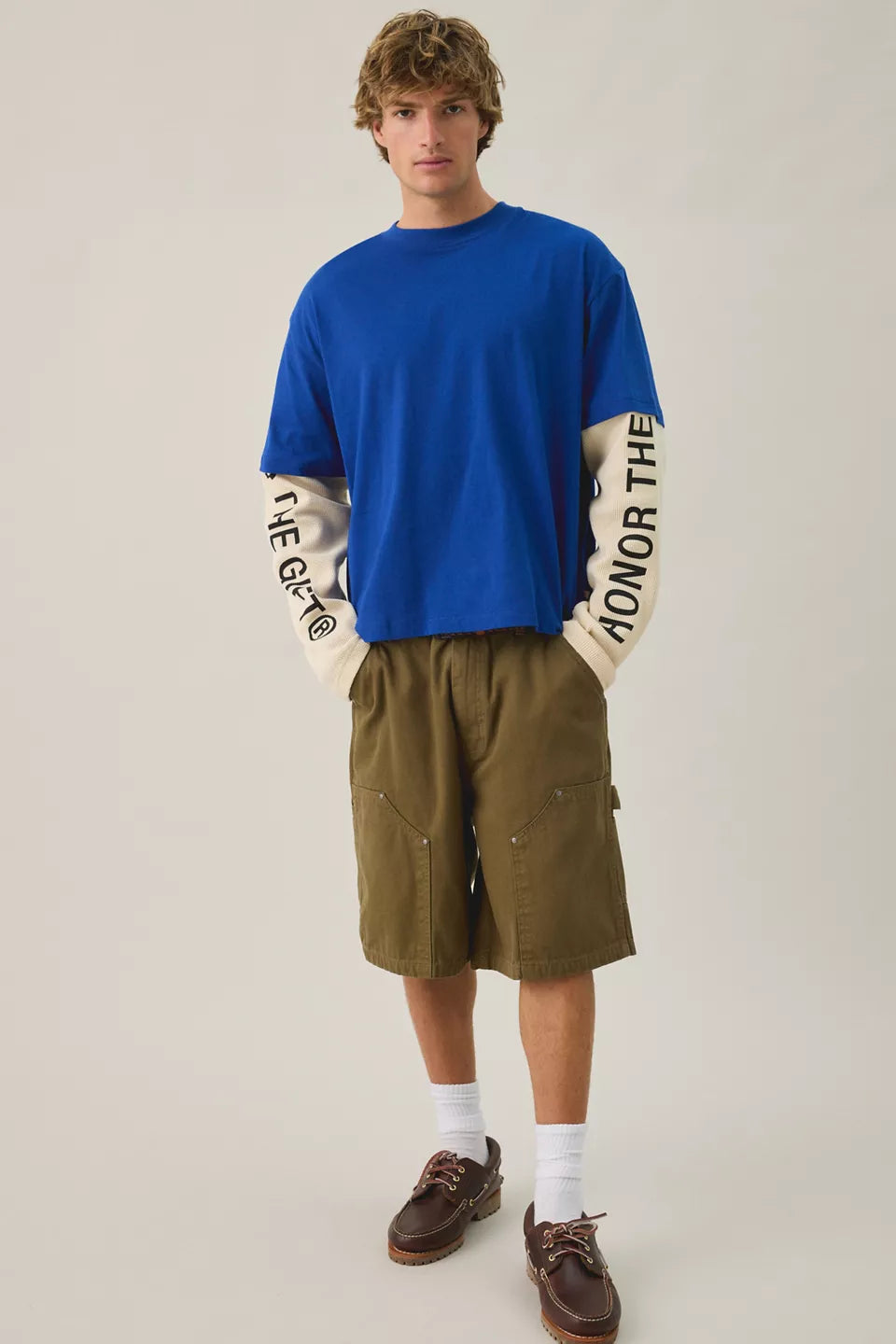 Honor Double Sleeve Tee - Royal Blue