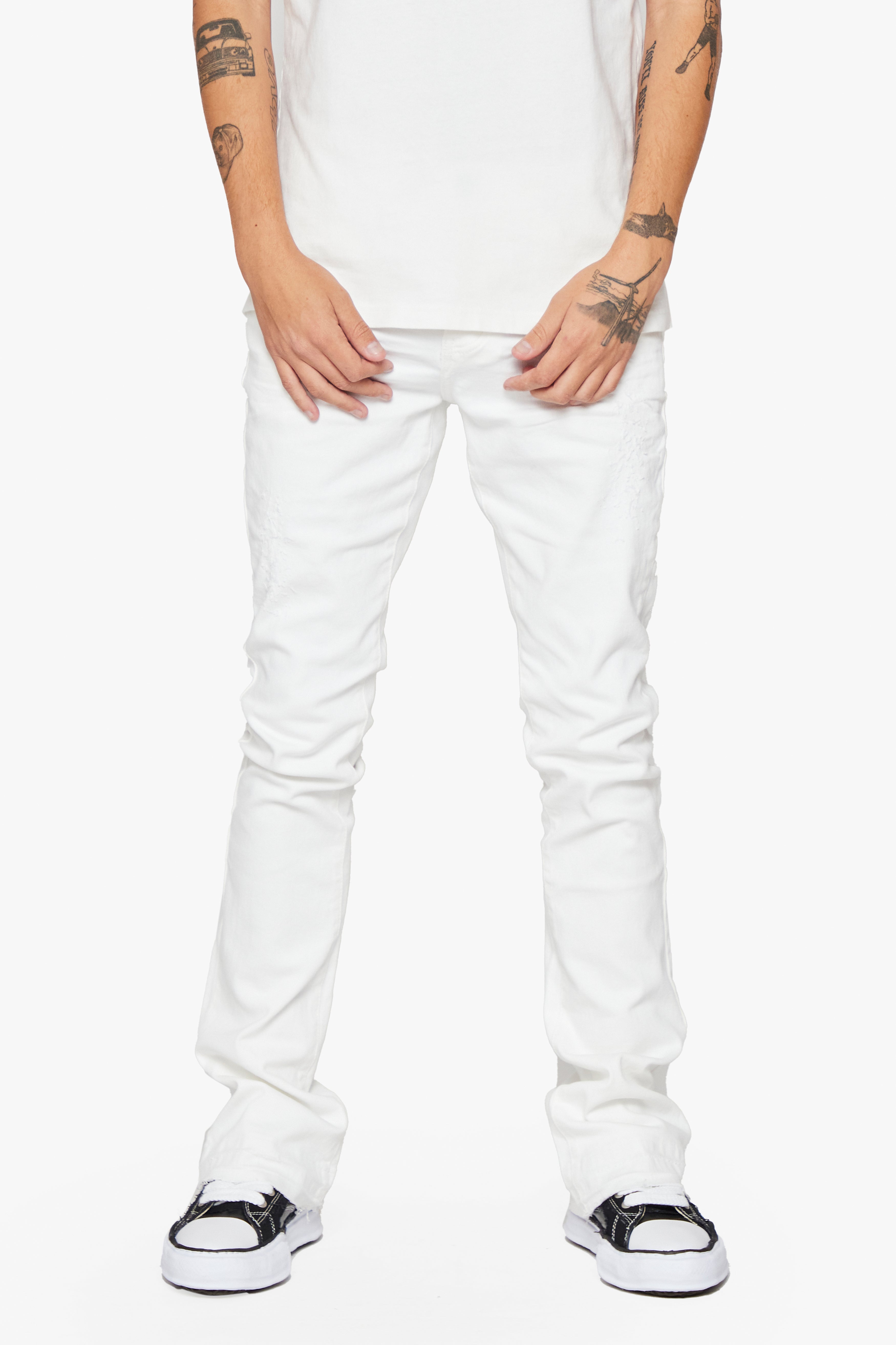 6Thneighborhood Logo Jeans - Stacked