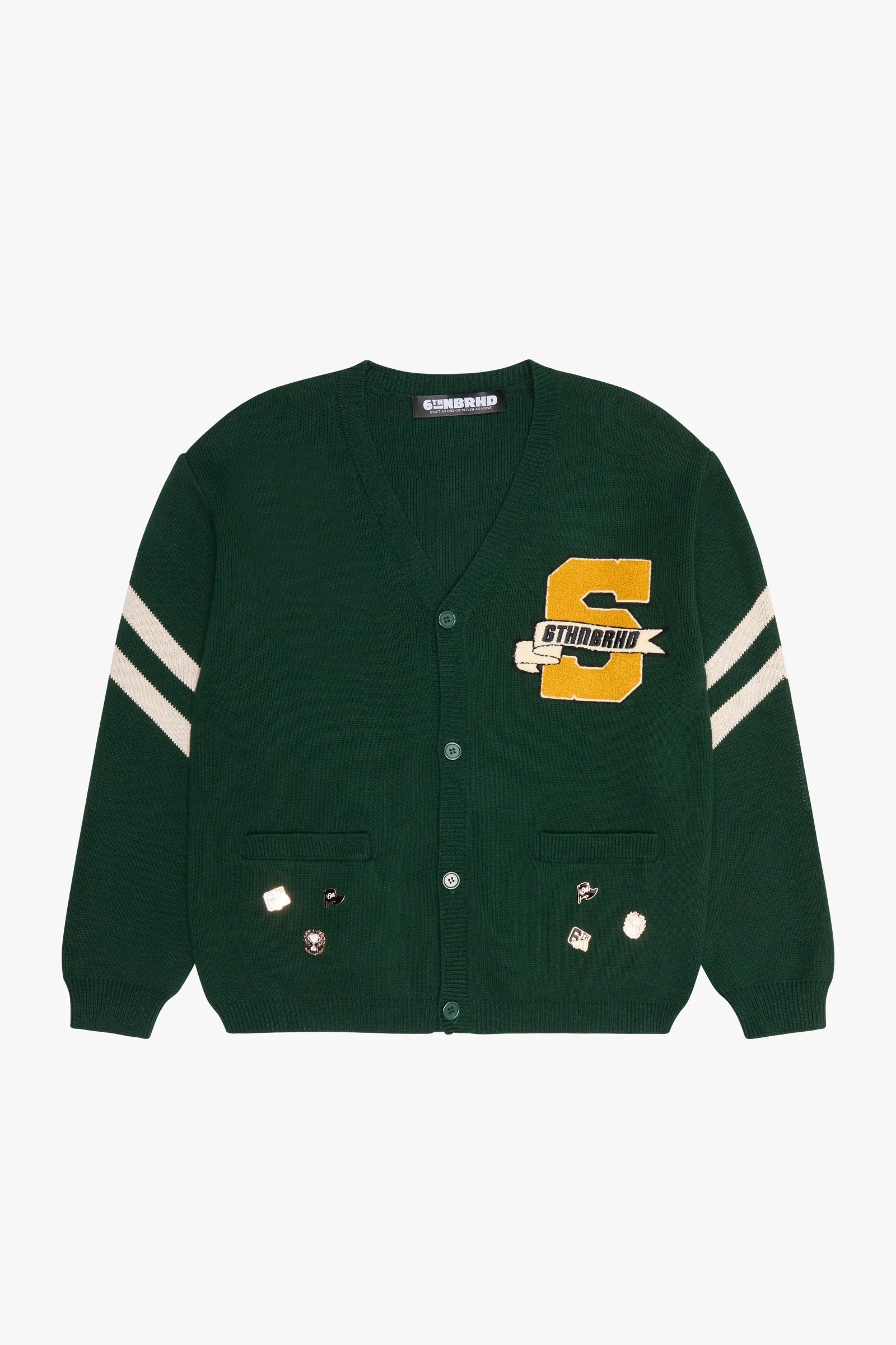 6Thneighborhood Collegiate Cardigan Sweater - Embroidered