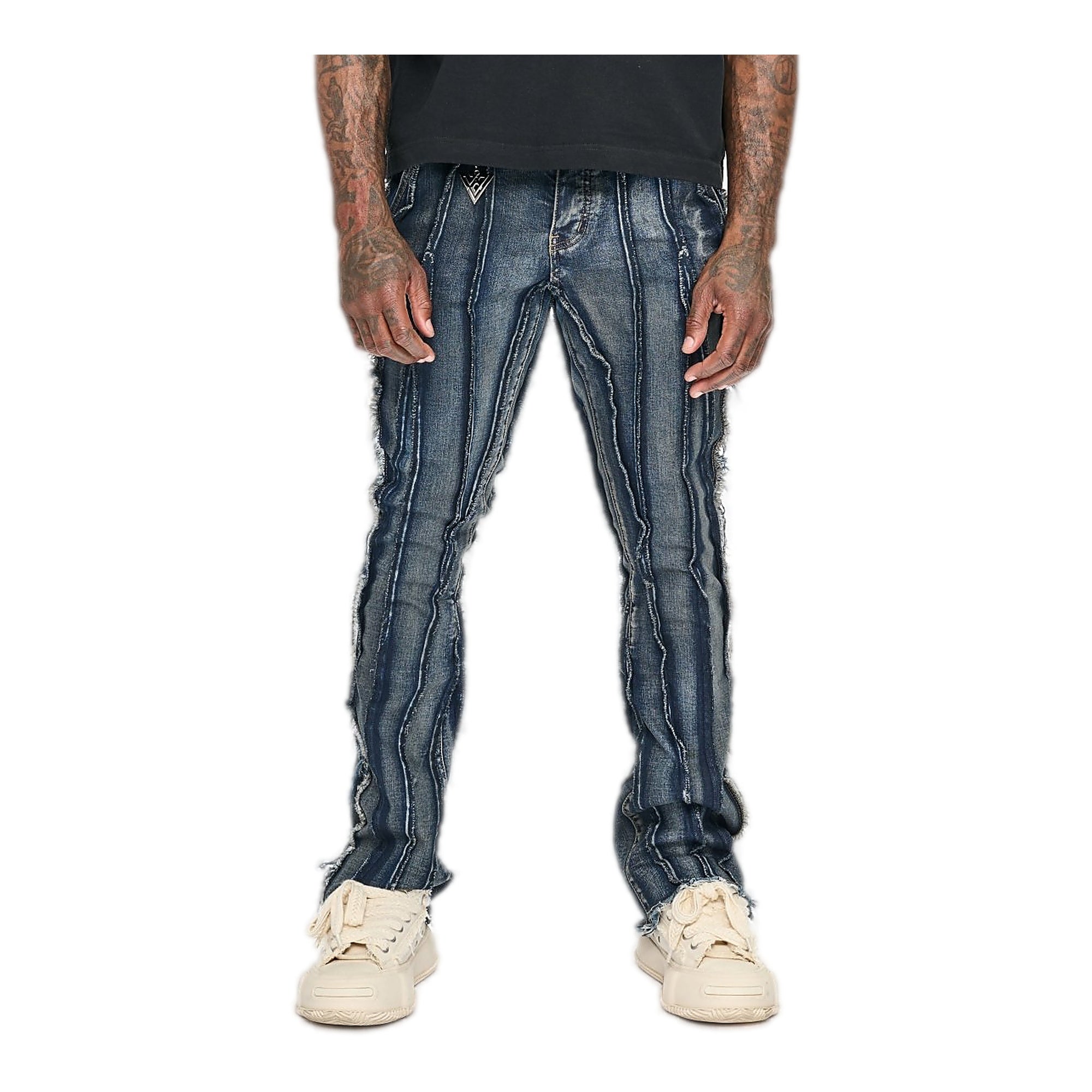 Valabasas Twisted Stacked Denim Men's Jeans - Dark Wash