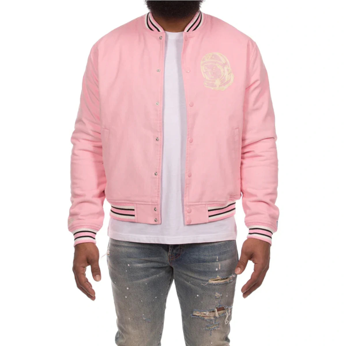 Billionaire Boys Club "Space Station" Varsity Jacket - Pink