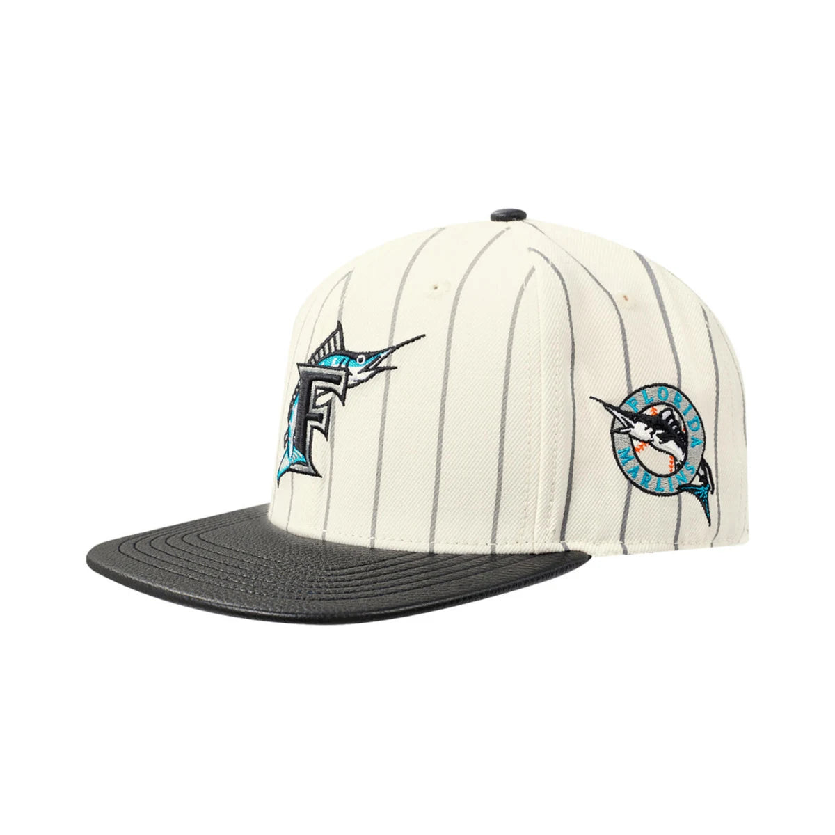 Pro Standard "Florida Marlins" Wool Blend Snapback Hat - Gray