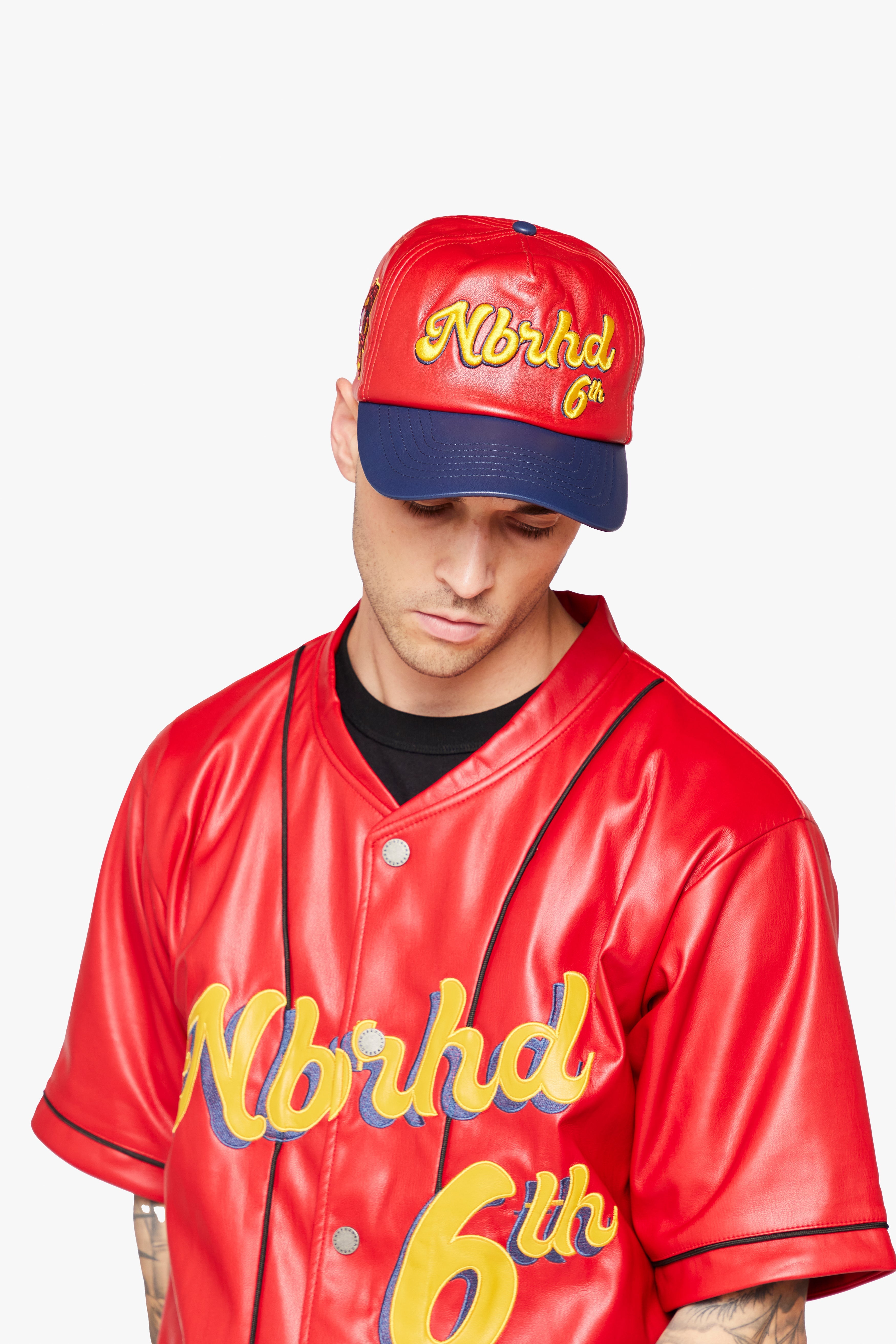 6Thneighborhood Logo Snapback Hat - Vegan Leather