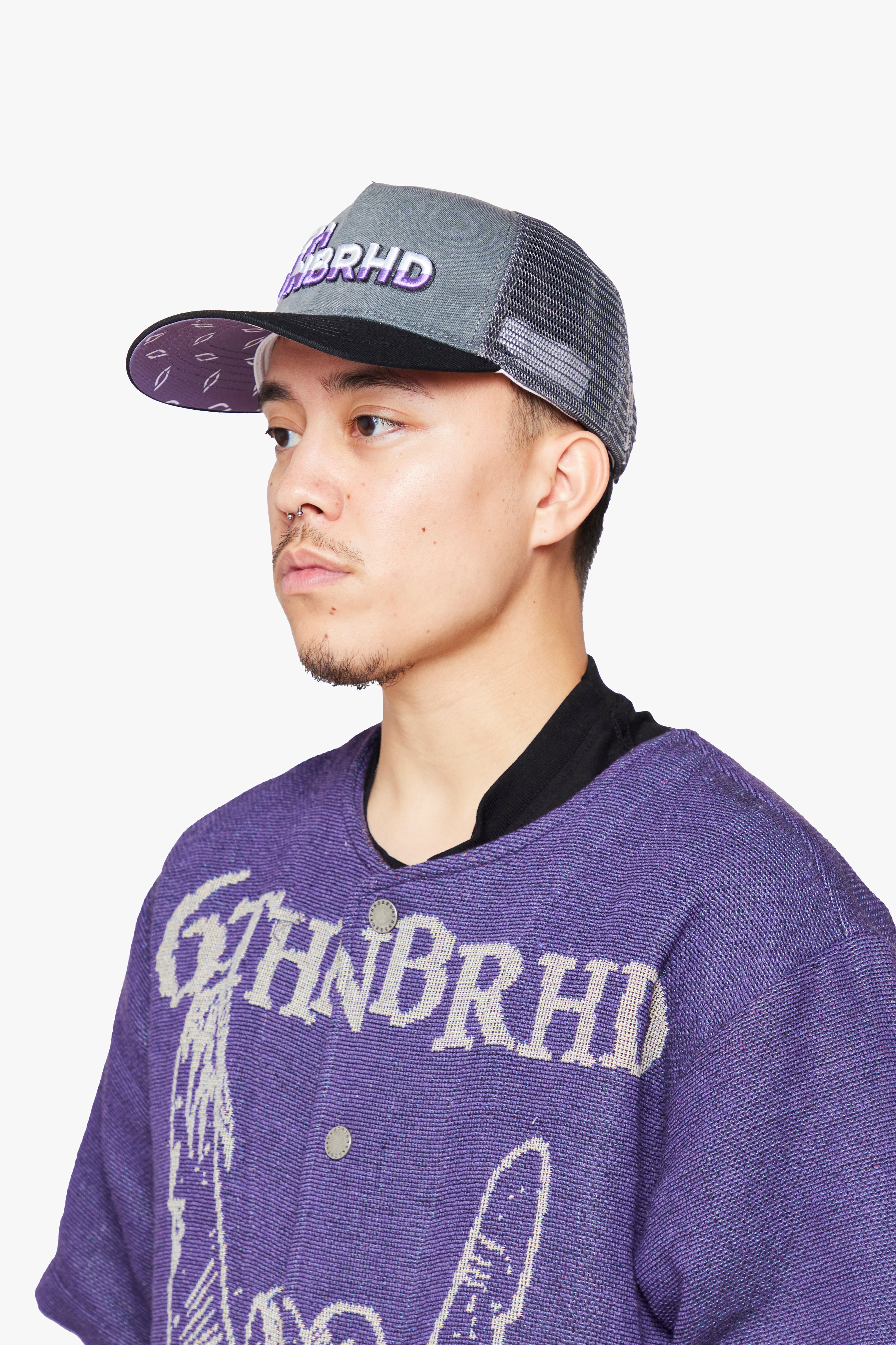 6Thneighborhood Skull Snapback Hat - Embroidered