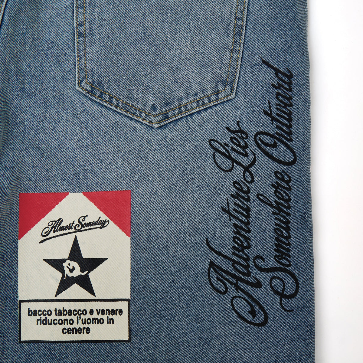 Almost Someday - Welcome Denim Jort - Blue Wash