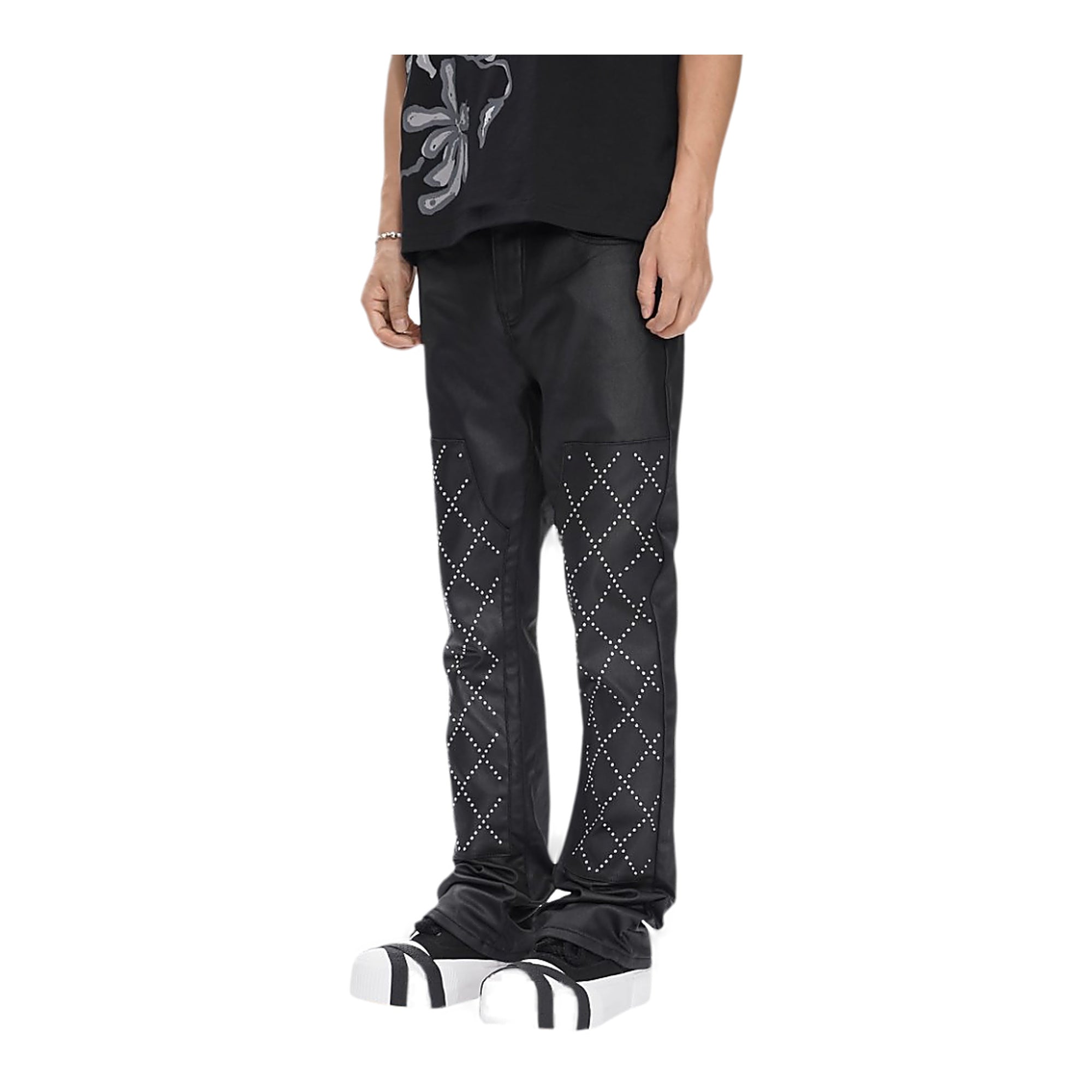 Valabasas Diamond Jeans - Stacked Fit Black