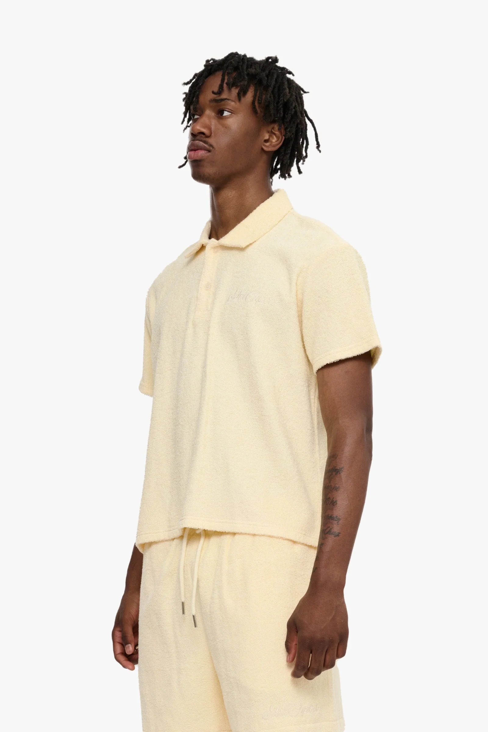 Silnt Chptrs Terry Polo Shirt - Relaxed Fit