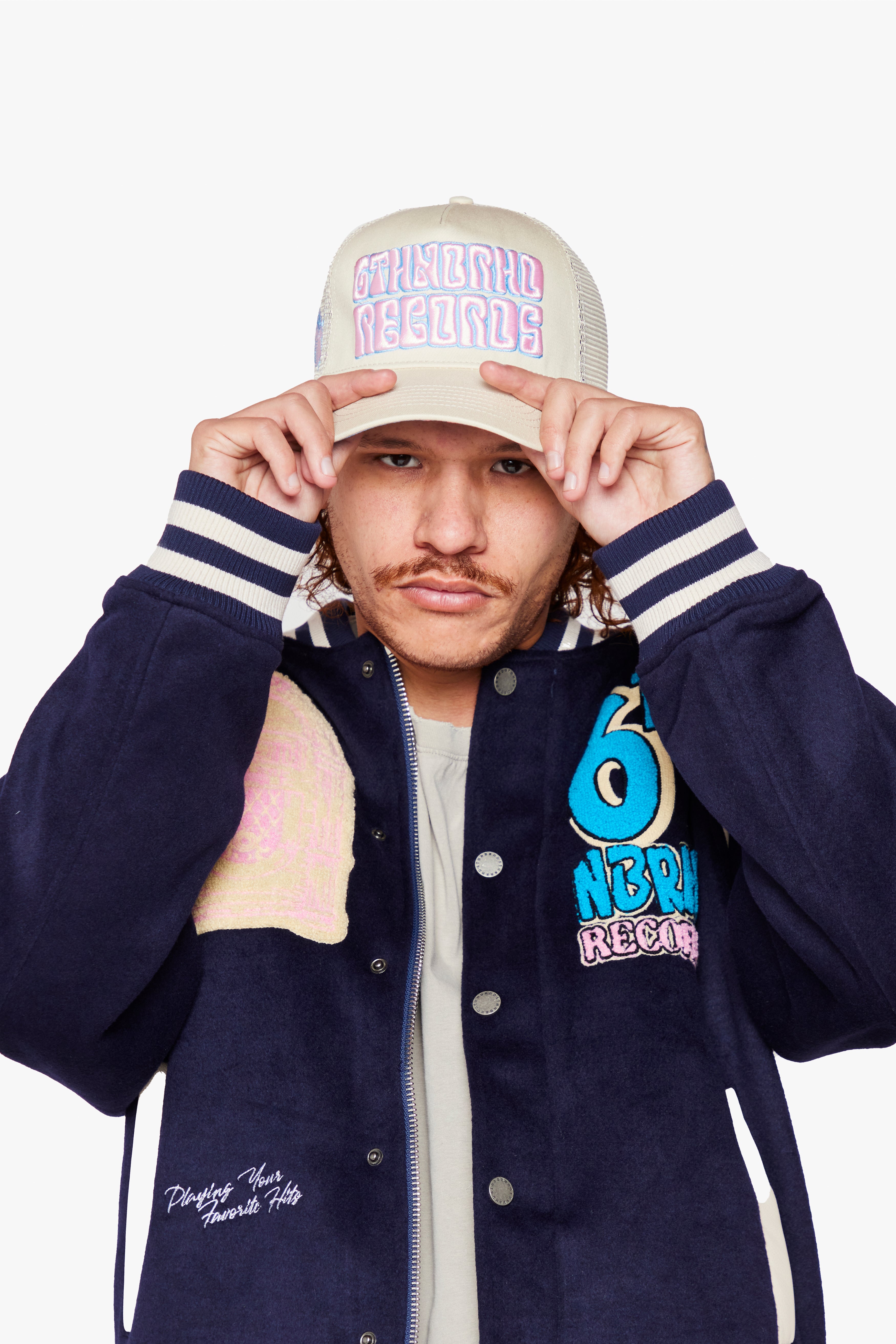 6Th Nbrhd Billboard Snapback Hat - Beige