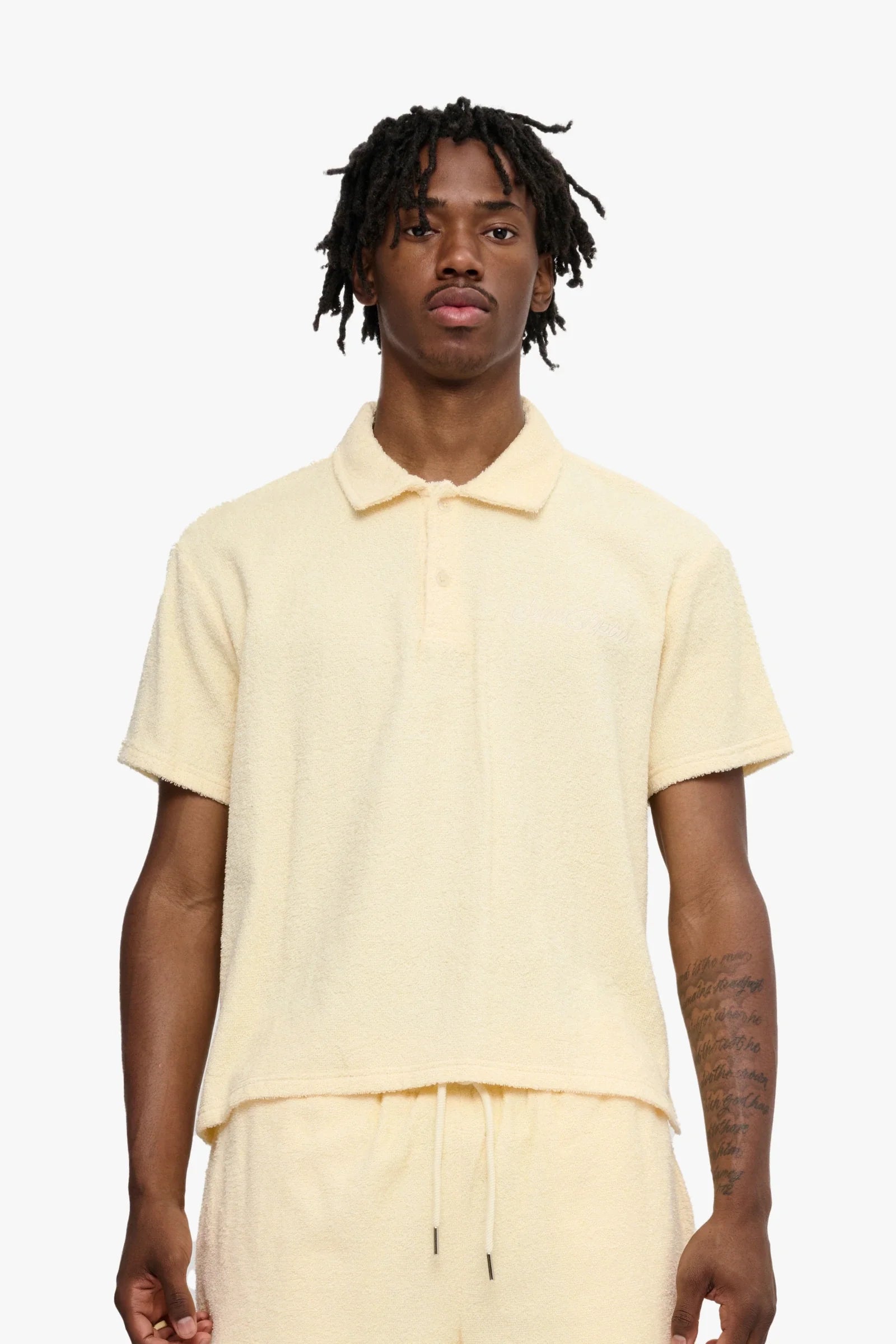 Silnt Chptrs Terry Polo Shirt - Relaxed Fit